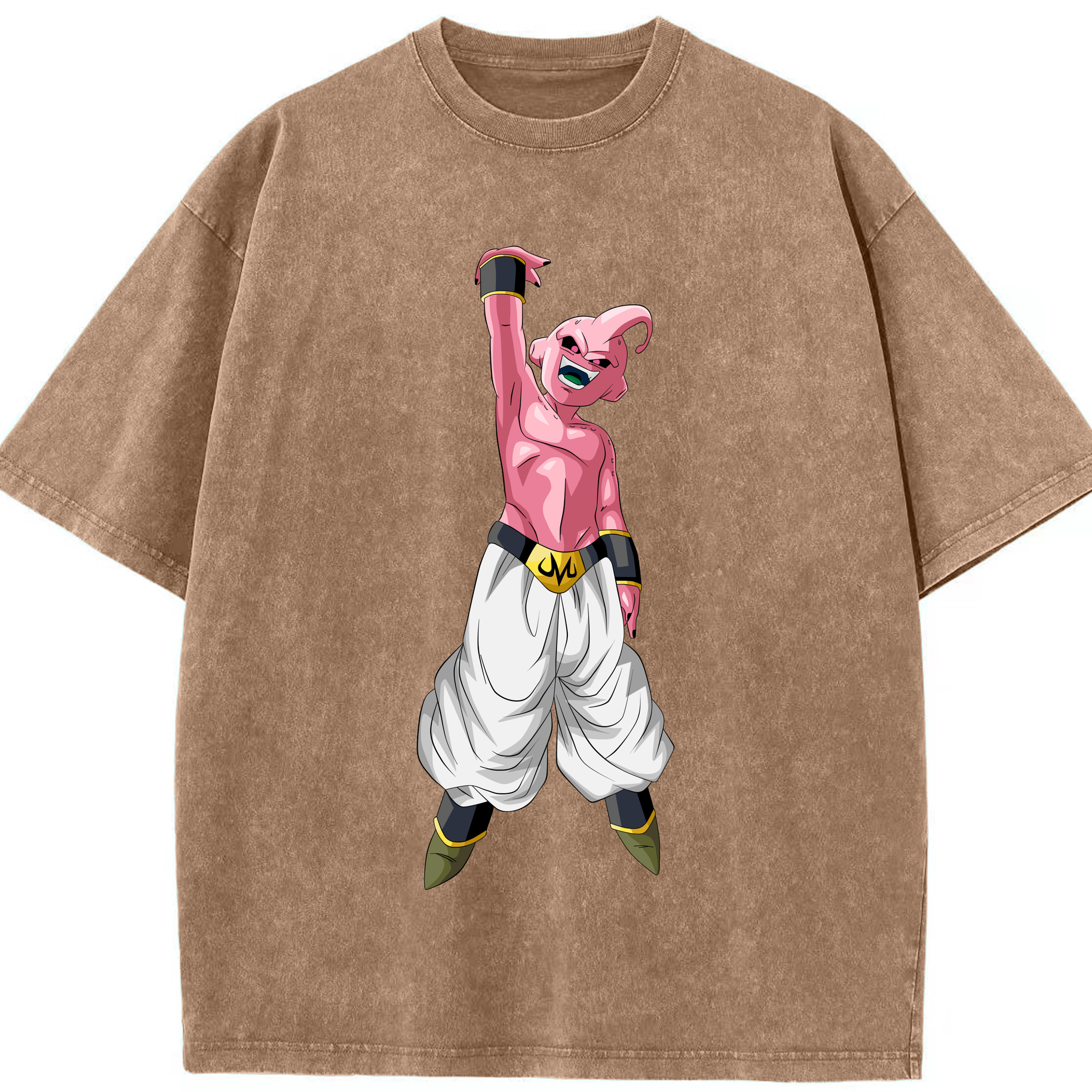 ドラゴンボール 魔人ブウ DRAGON BALL Majin Buu 綿100% ヴィンテージ風 半袖Tシャツ（フロントプリント）