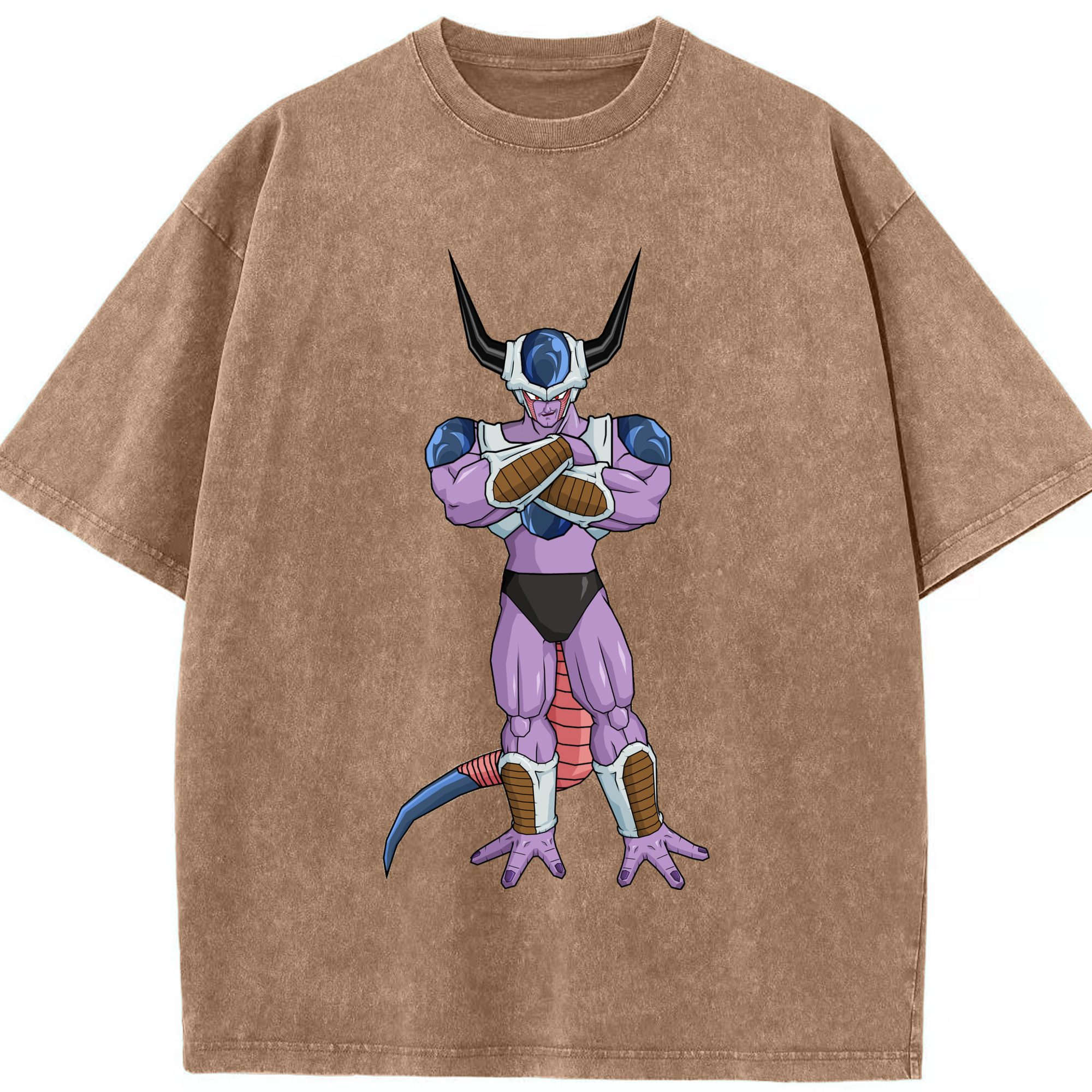 （画像用） ドラゴンボール フリーザ DRAGON BALL Frieza 綿100% ヴィンテージ風 半袖Tシャツ（フロントプリント）