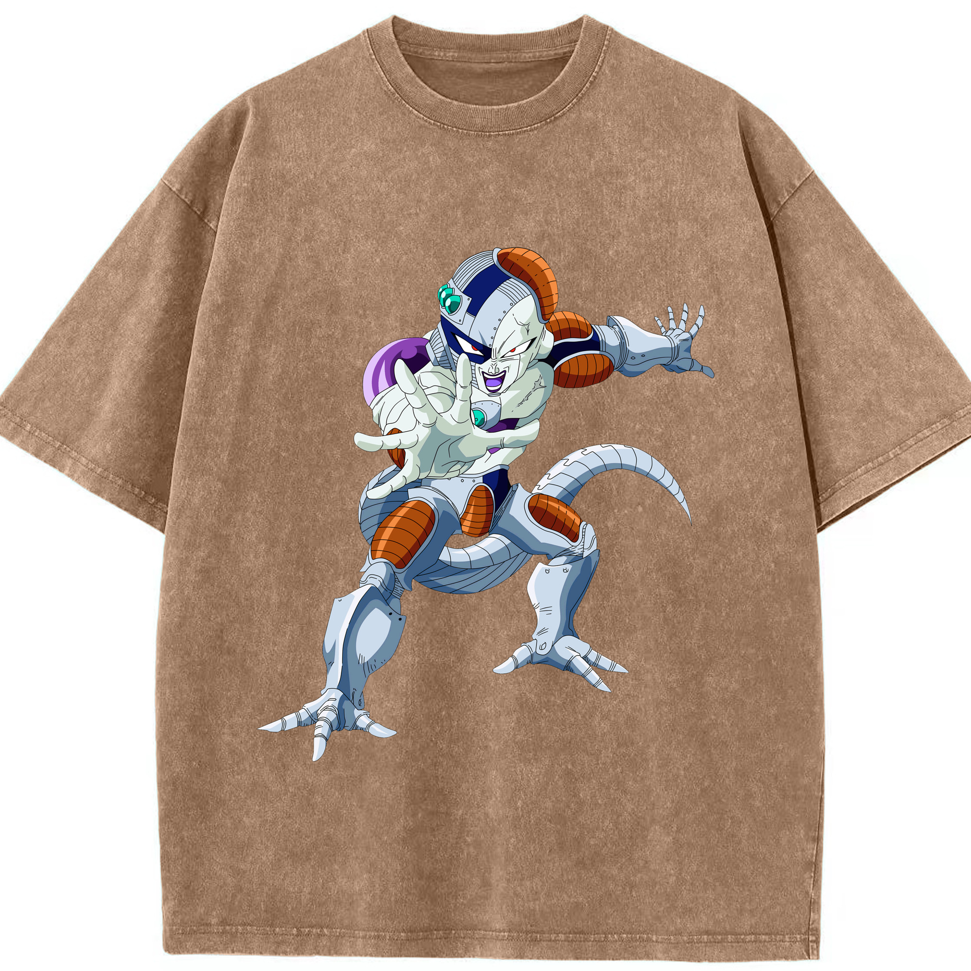 （画像用） ドラゴンボール フリーザ DRAGON BALL Frieza 綿100% ヴィンテージ風 半袖Tシャツ（フロントプリント）