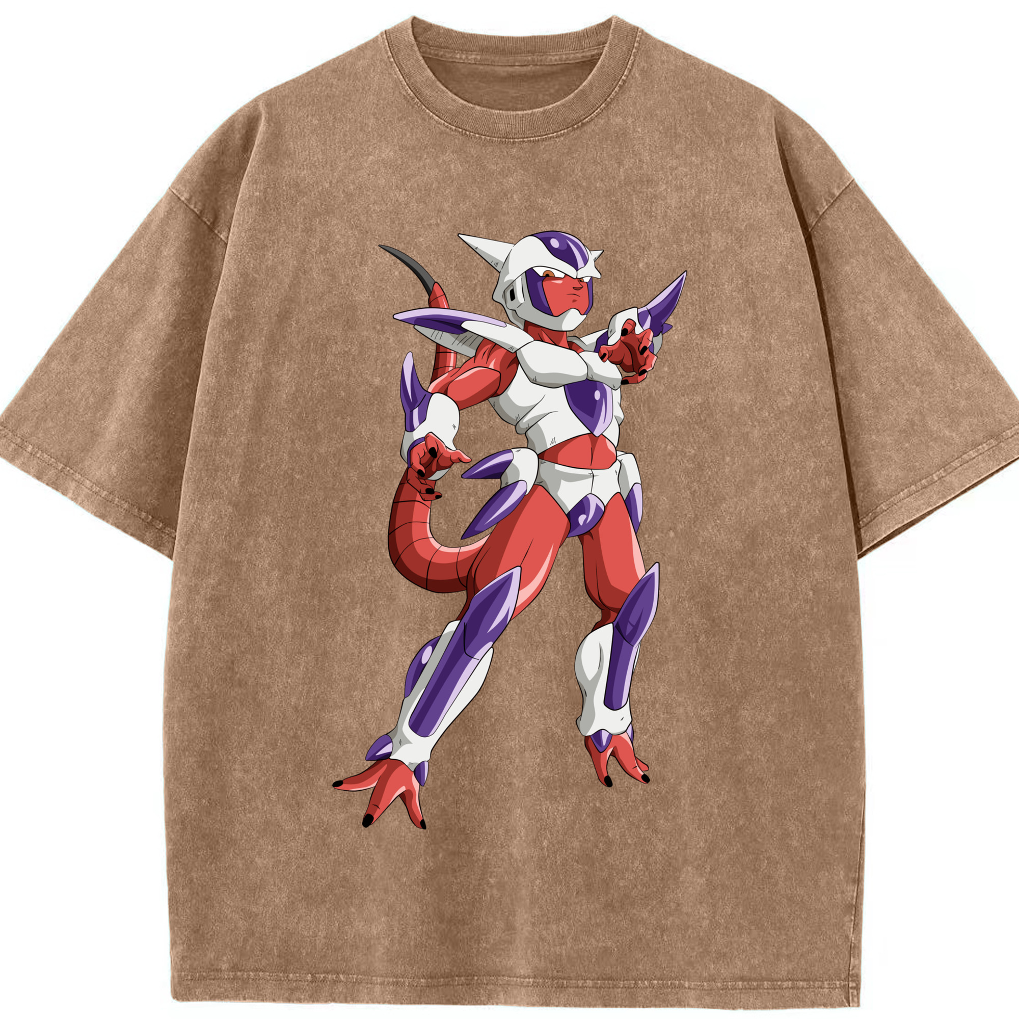 （画像用） ドラゴンボール フリーザ DRAGON BALL Frieza 綿100% ヴィンテージ風 半袖Tシャツ（フロントプリント）