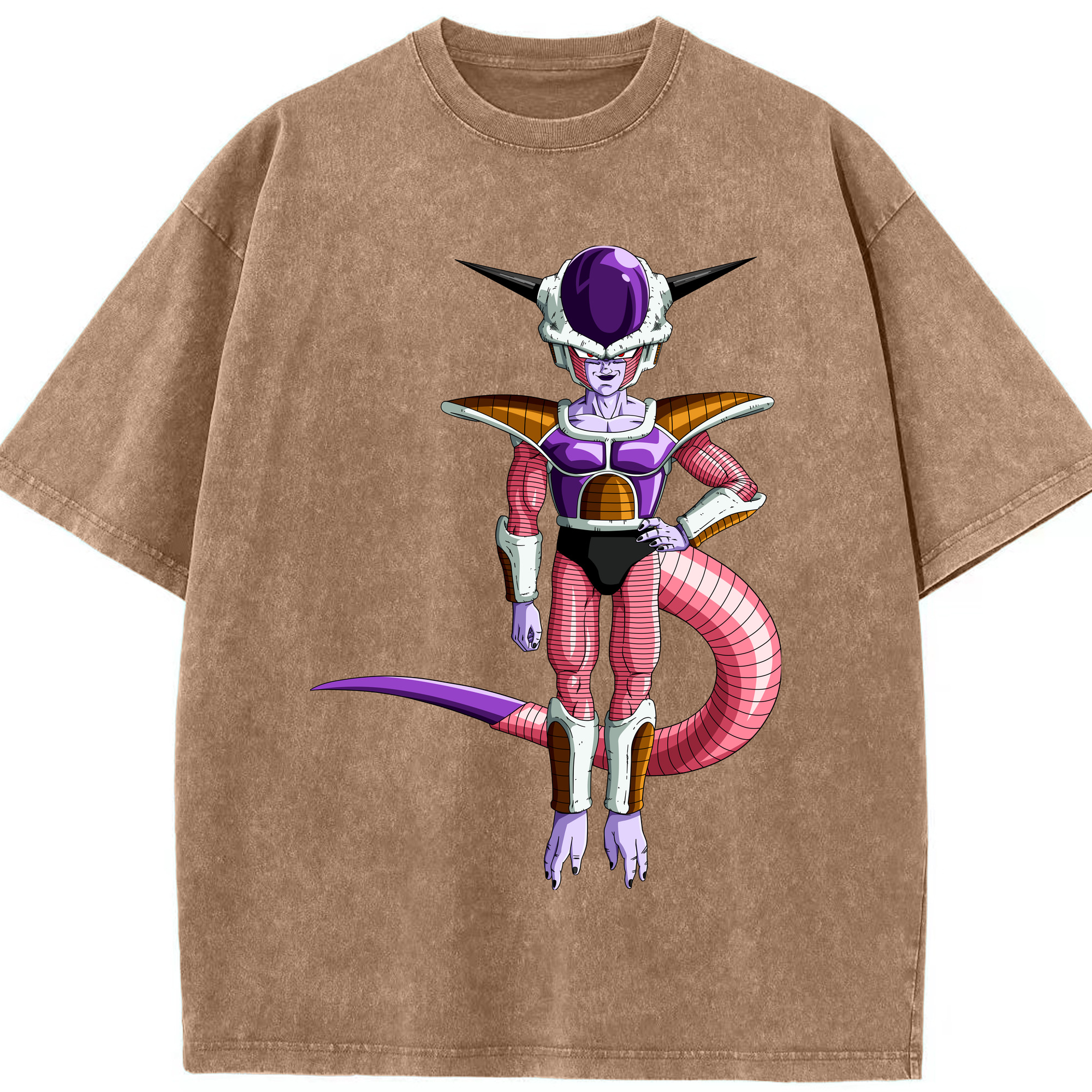 （画像用） ドラゴンボール フリーザ DRAGON BALL Frieza 綿100% ヴィンテージ風 半袖Tシャツ（フロントプリント）