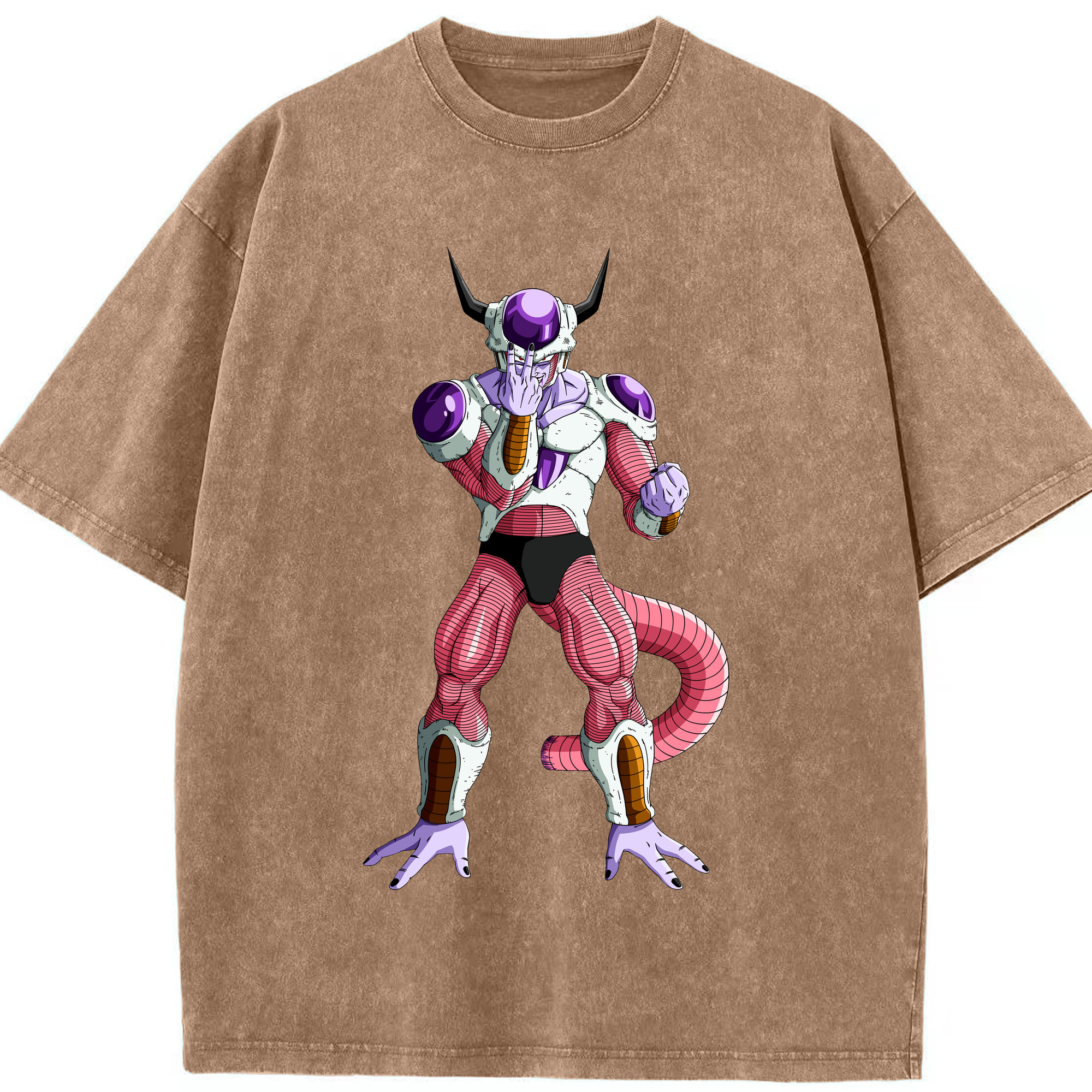 （画像用） ドラゴンボール フリーザ DRAGON BALL Frieza 綿100% ヴィンテージ風 半袖Tシャツ（フロントプリント）