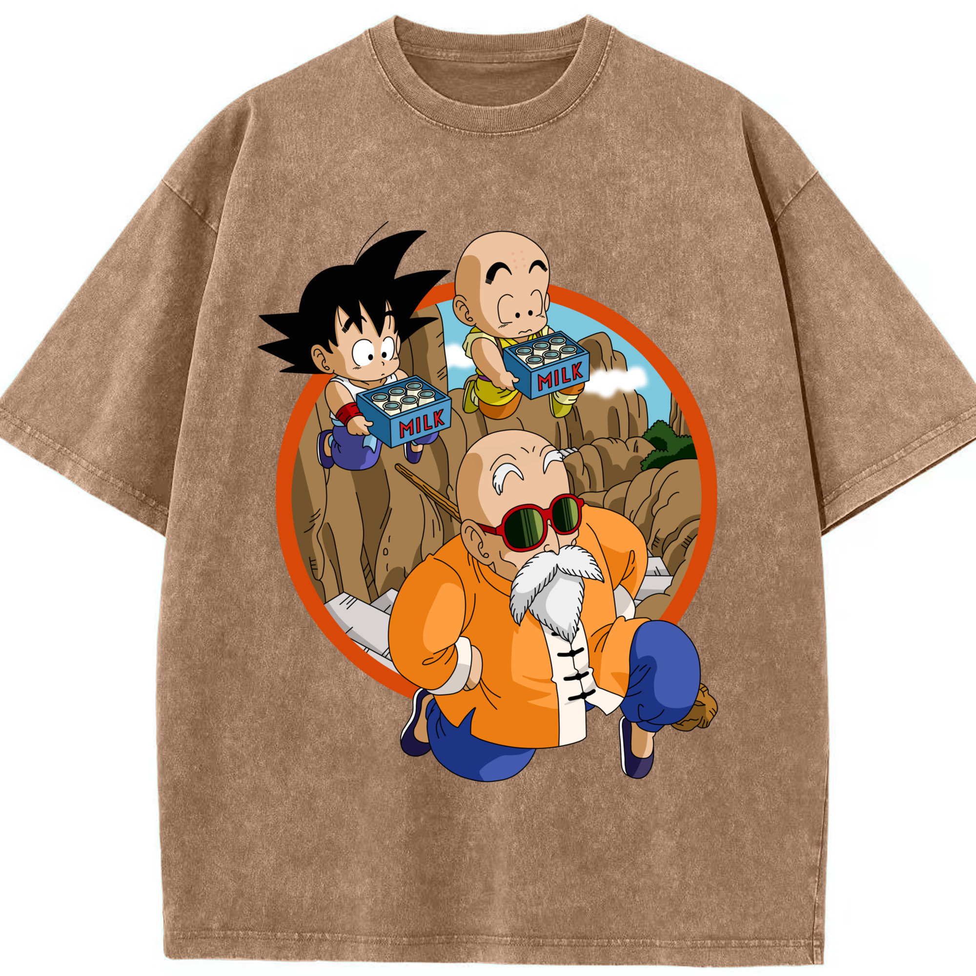 （画像用） ドラゴンボール 亀仙人（かめせんにん） DRAGON BALL Master Roshi Kame Sennin 綿100% ヴィンテージ風 半袖Tシャツ（フロントプリント）