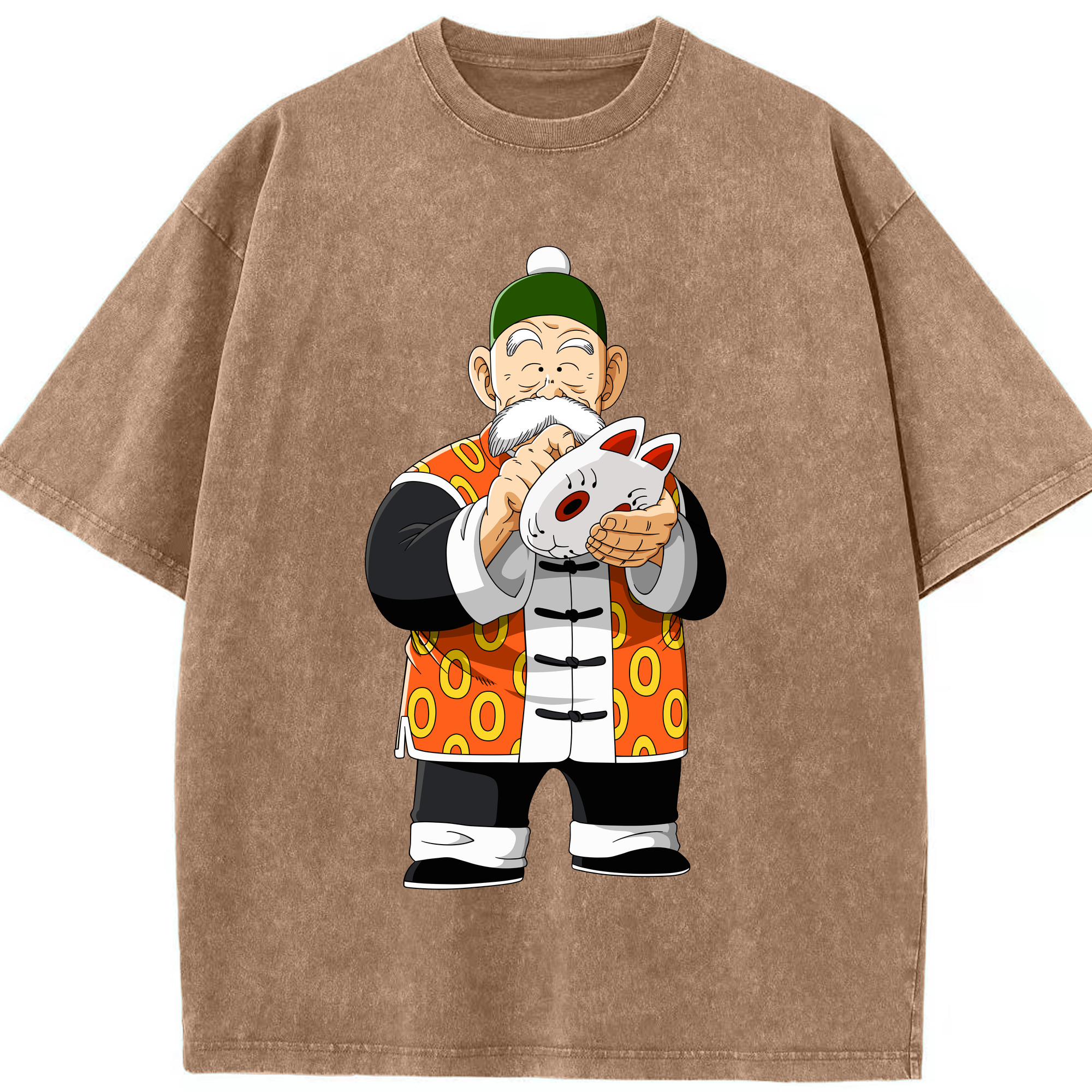 （画像用） ドラゴンボール 亀仙人（かめせんにん） DRAGON BALL Master Roshi Kame Sennin 綿100% ヴィンテージ風 半袖Tシャツ（フロントプリント）