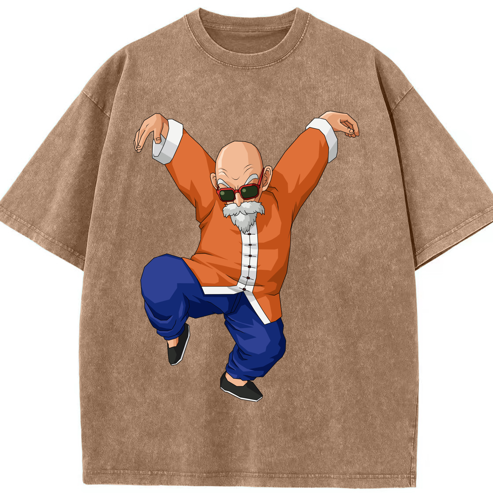 （画像用） ドラゴンボール 亀仙人（かめせんにん） DRAGON BALL Master Roshi Kame Sennin 綿100% ヴィンテージ風 半袖Tシャツ（フロントプリント）