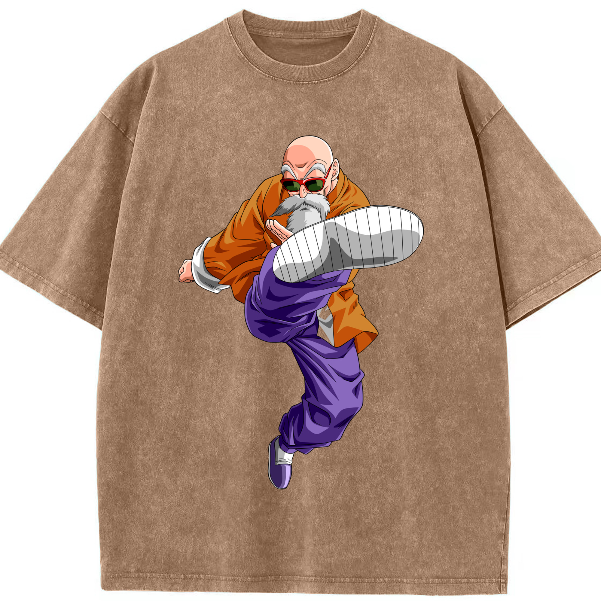 （画像用） ドラゴンボール 亀仙人（かめせんにん） DRAGON BALL Master Roshi Kame Sennin 綿100% ヴィンテージ風 半袖Tシャツ（フロントプリント）