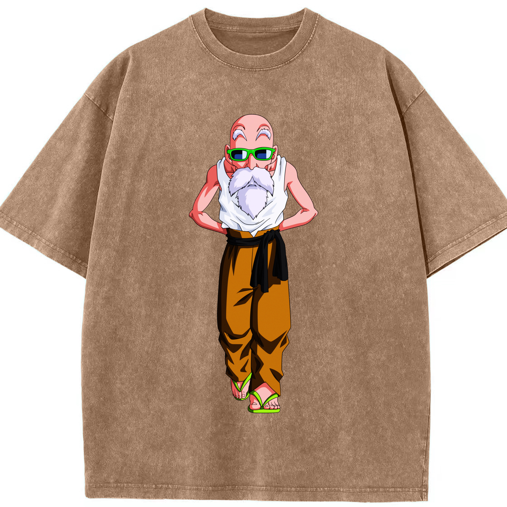 （画像用） ドラゴンボール 亀仙人（かめせんにん） DRAGON BALL Master Roshi Kame Sennin 綿100% ヴィンテージ風 半袖Tシャツ（フロントプリント）
