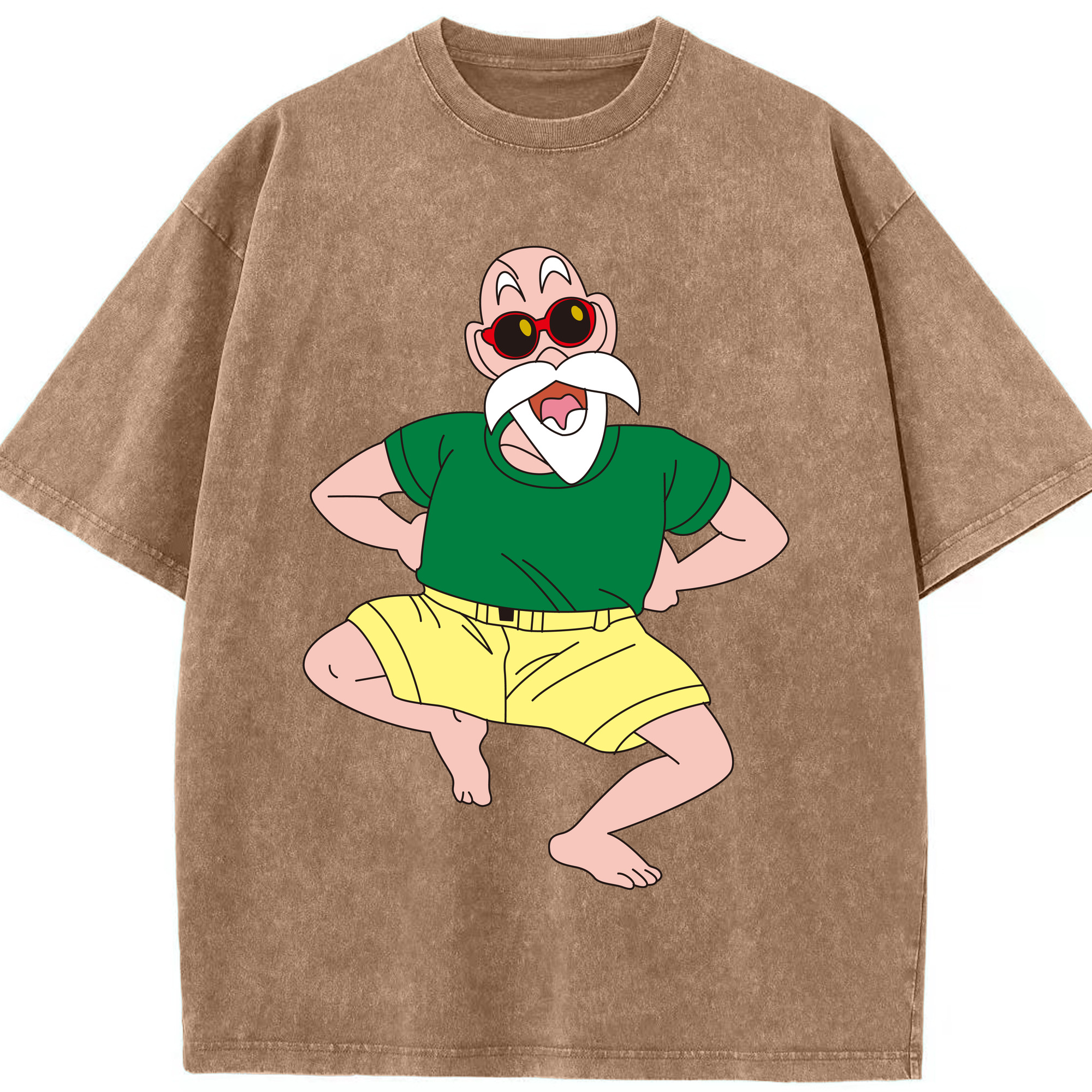 （画像用） ドラゴンボール 亀仙人（かめせんにん） DRAGON BALL Master Roshi Kame Sennin 綿100% ヴィンテージ風 半袖Tシャツ（フロントプリント）