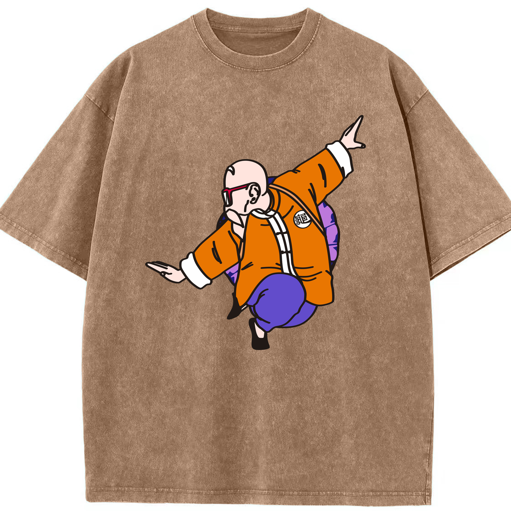 （画像用） ドラゴンボール 亀仙人（かめせんにん） DRAGON BALL Master Roshi Kame Sennin 綿100% ヴィンテージ風 半袖Tシャツ（フロントプリント）