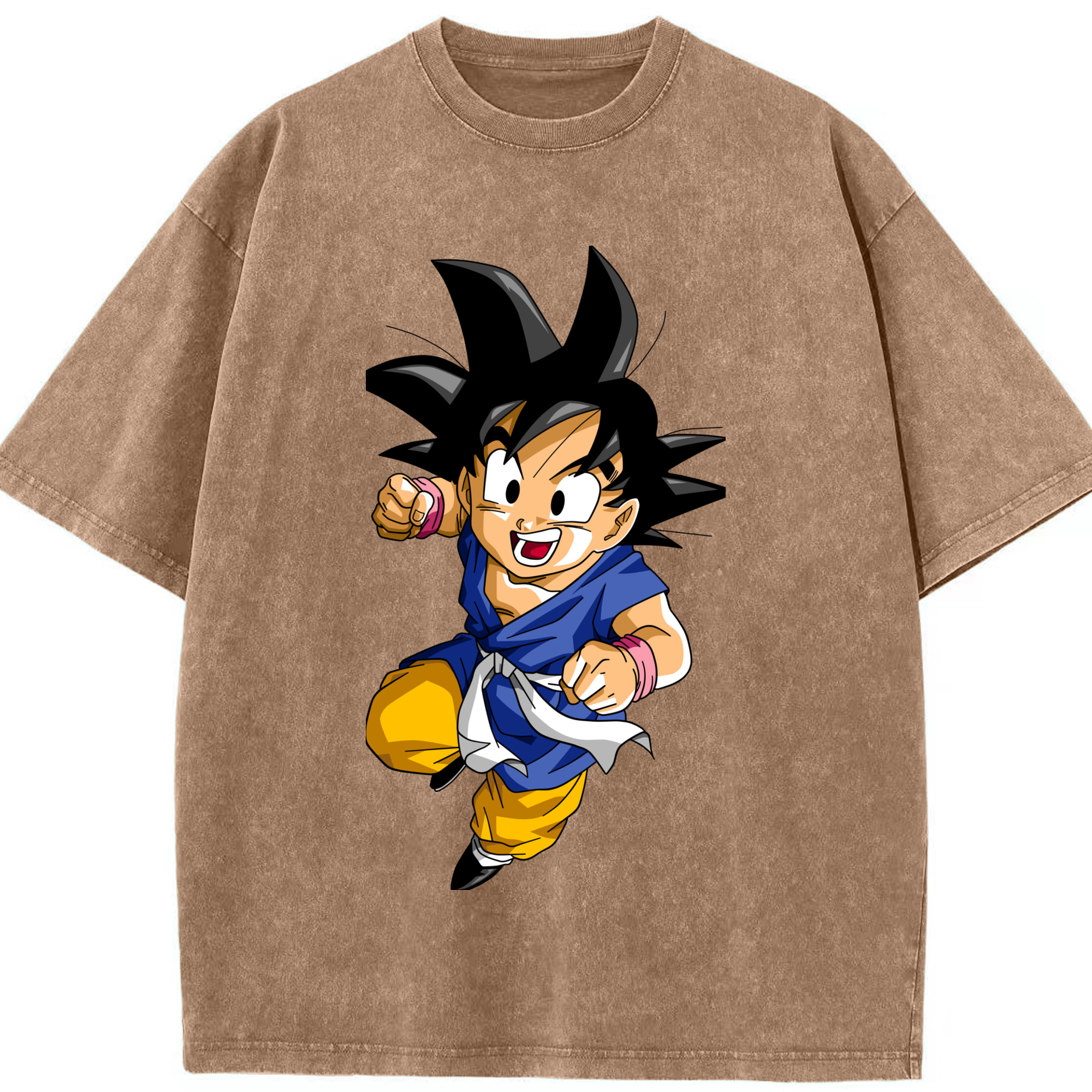 （画像用） ドラゴンボール 孫悟天 そん ごてん DRAGON BALL Son Goten 綿100% ヴィンテージ風 半袖Tシャツ（フロントプリント）