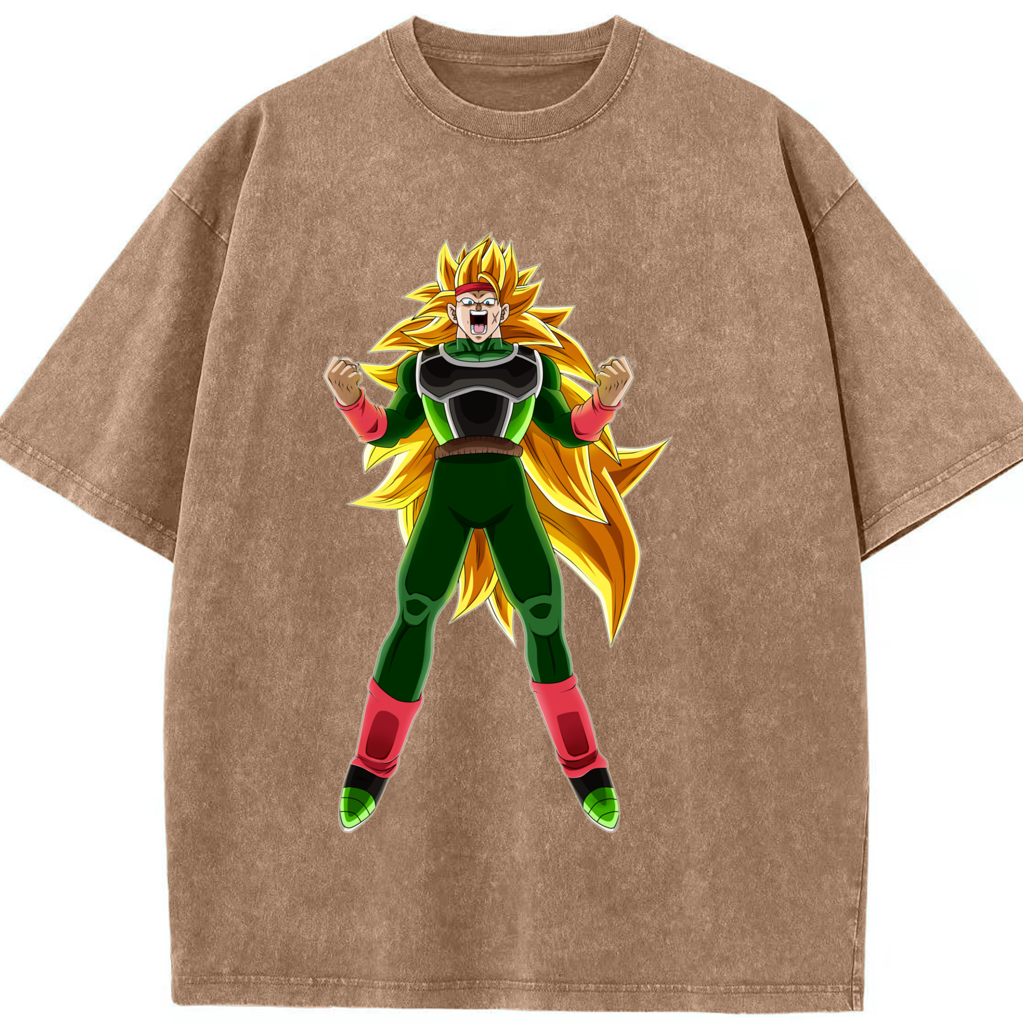 （画像用） ドラゴンボール ブロリー DRAGON BALL Broli 綿100% ヴィンテージ風 半袖Tシャツ（フロントプリント）