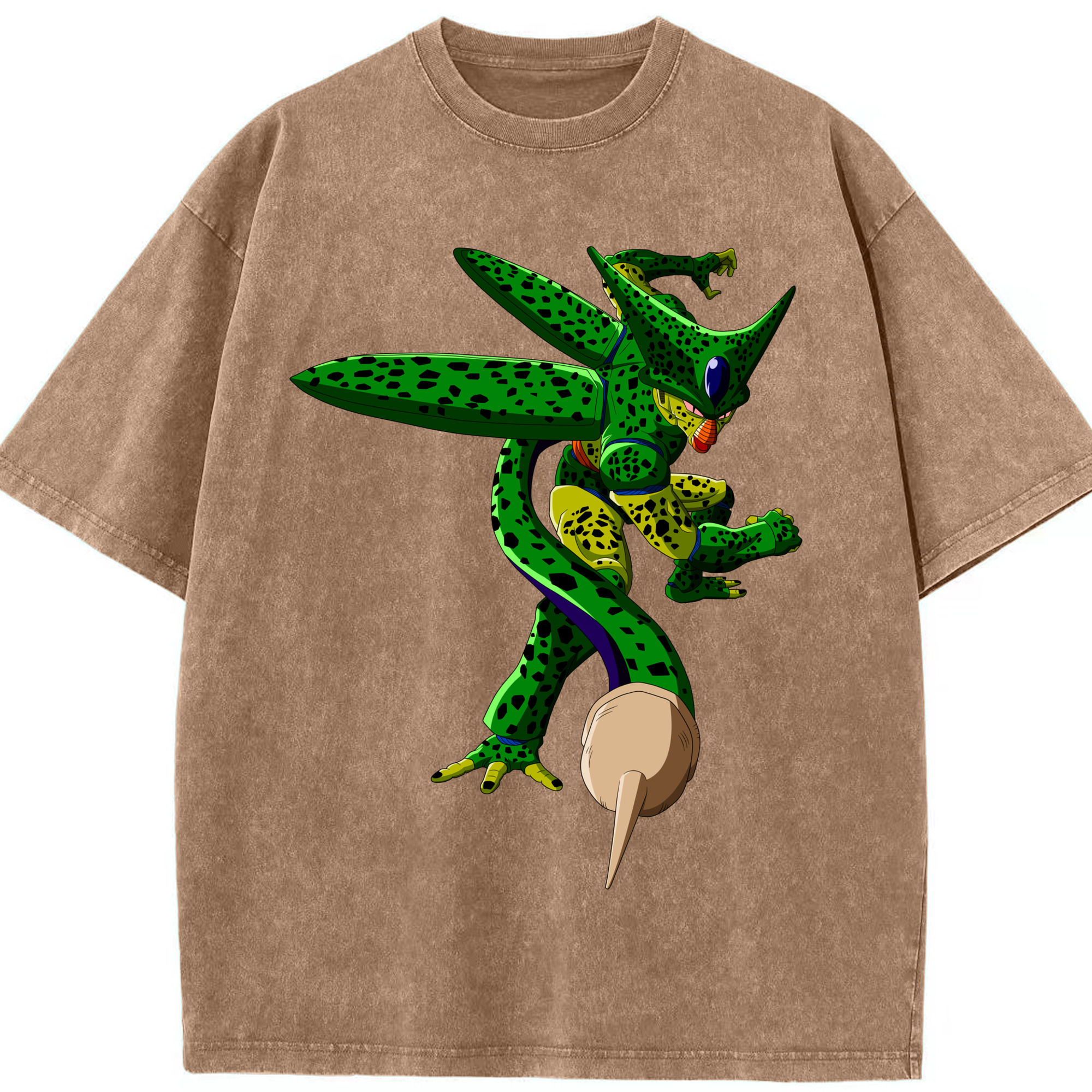 （画像用） ドラゴンボール セル DRAGON BALL Cell 綿100% ヴィンテージ風 半袖Tシャツ（フロントプリント）