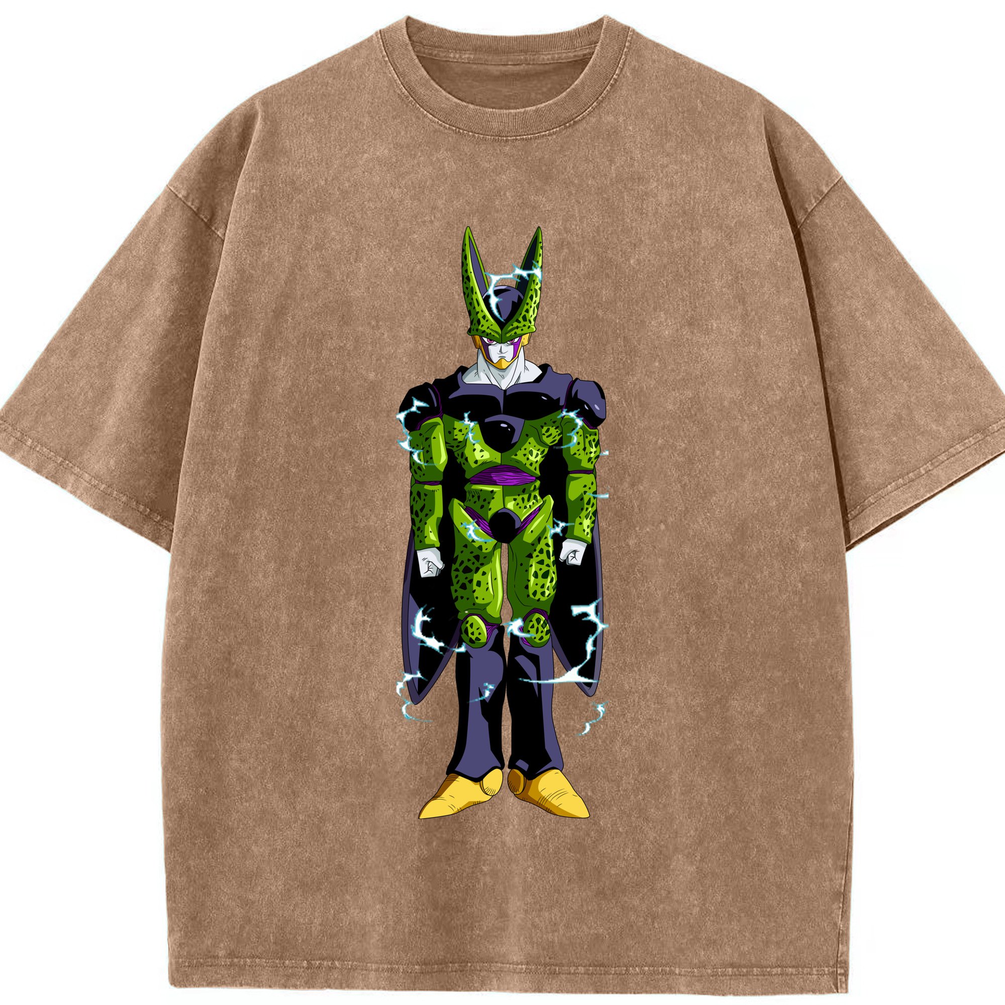 （画像用） ドラゴンボール セル DRAGON BALL Cell 綿100% ヴィンテージ風 半袖Tシャツ（フロントプリント）