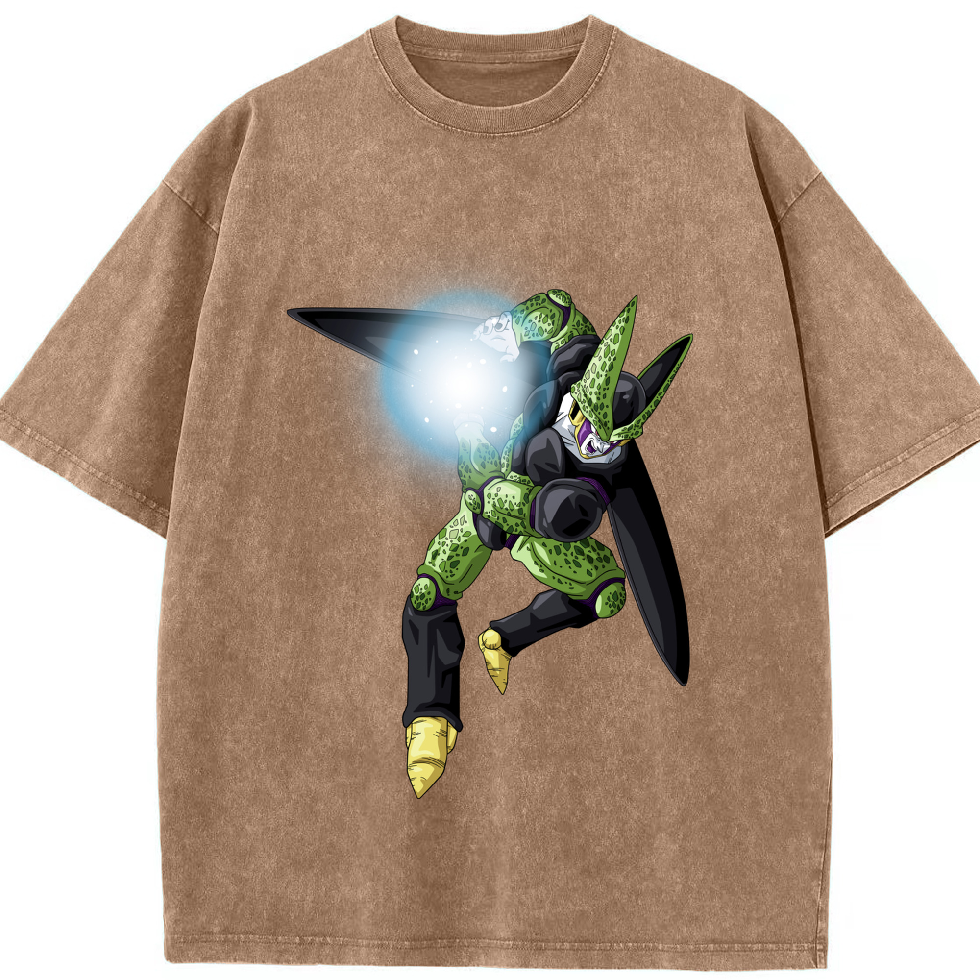 （画像用） ドラゴンボール セル DRAGON BALL Cell 綿100% ヴィンテージ風 半袖Tシャツ（フロントプリント）