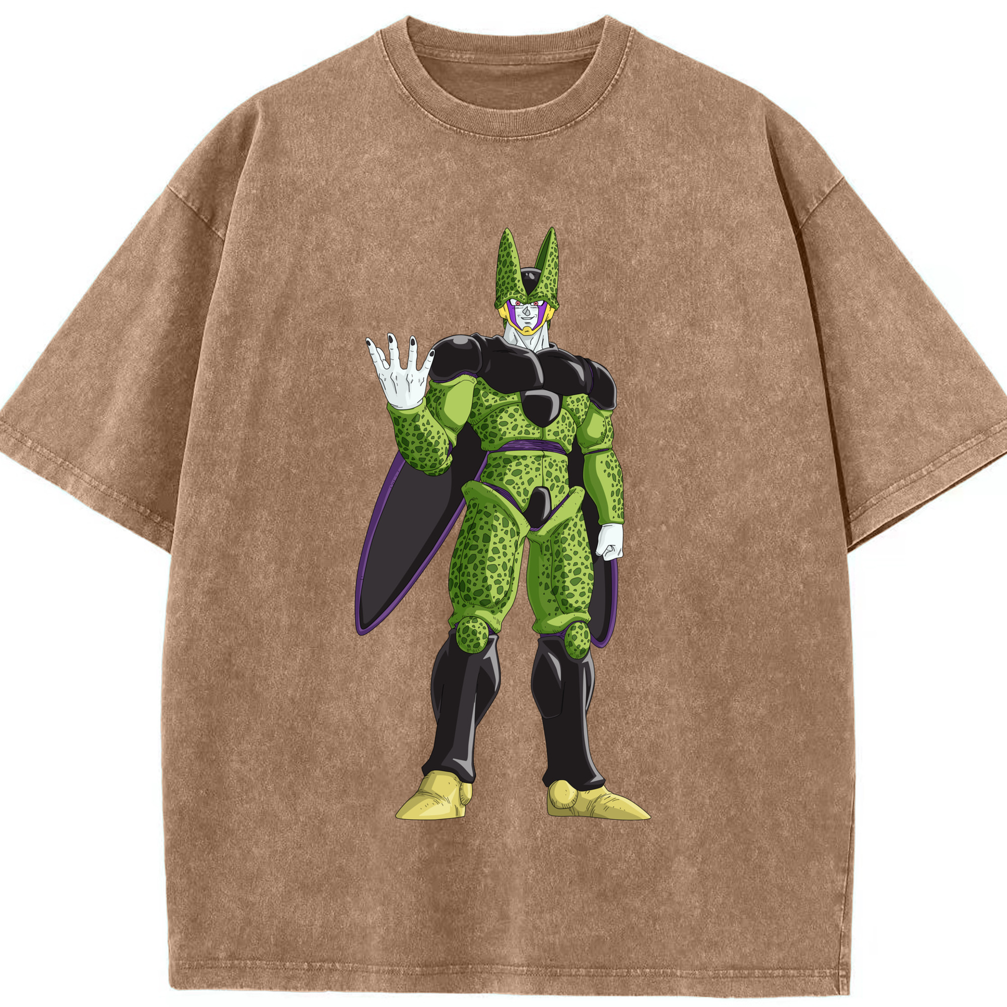 （画像用） ドラゴンボール セル DRAGON BALL Cell 綿100% ヴィンテージ風 半袖Tシャツ（フロントプリント）