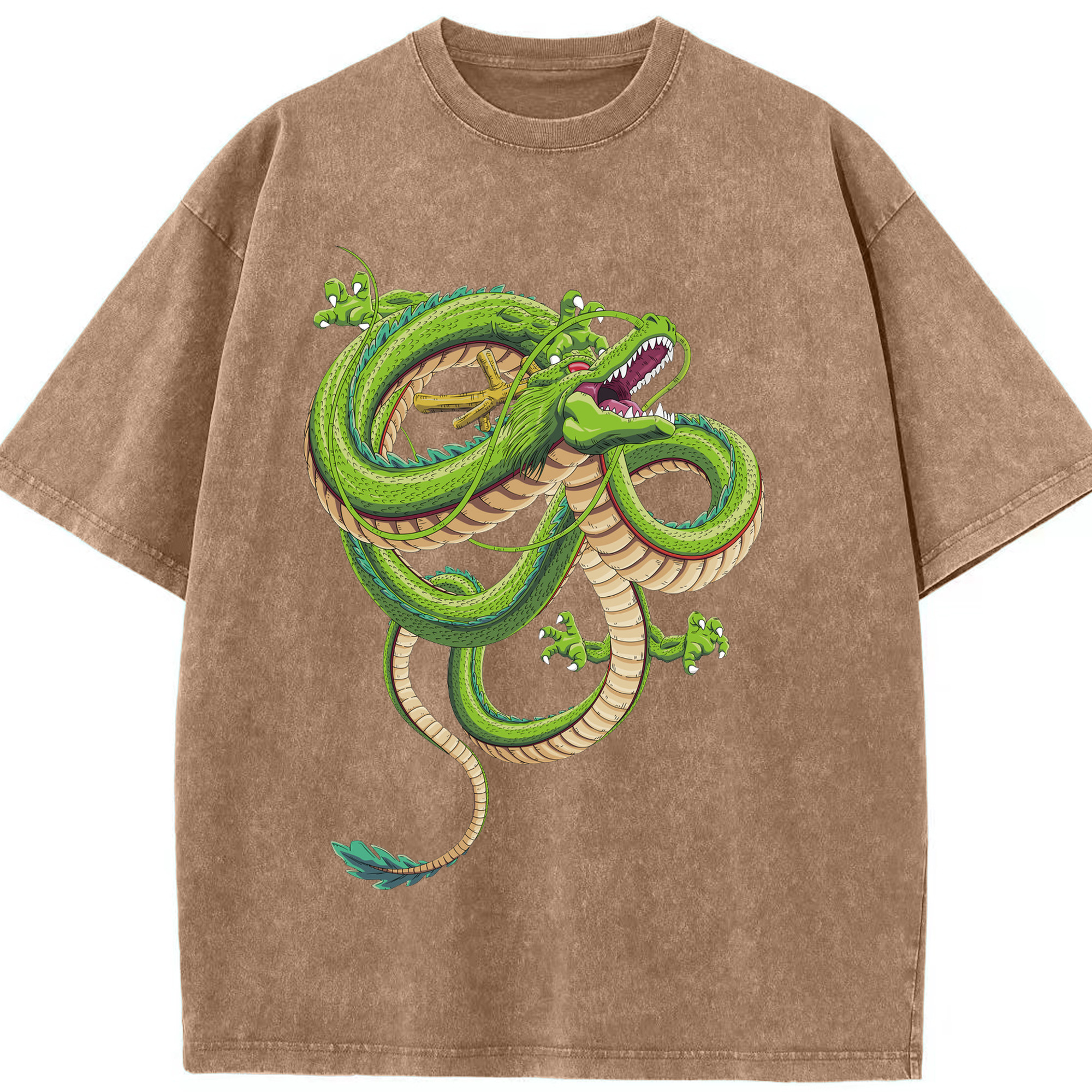 （画像用） ドラゴンボール 神龍 シェンロン DRAGON BALL Shenron 綿100% ヴィンテージ風 半袖Tシャツ（フロントプリント）