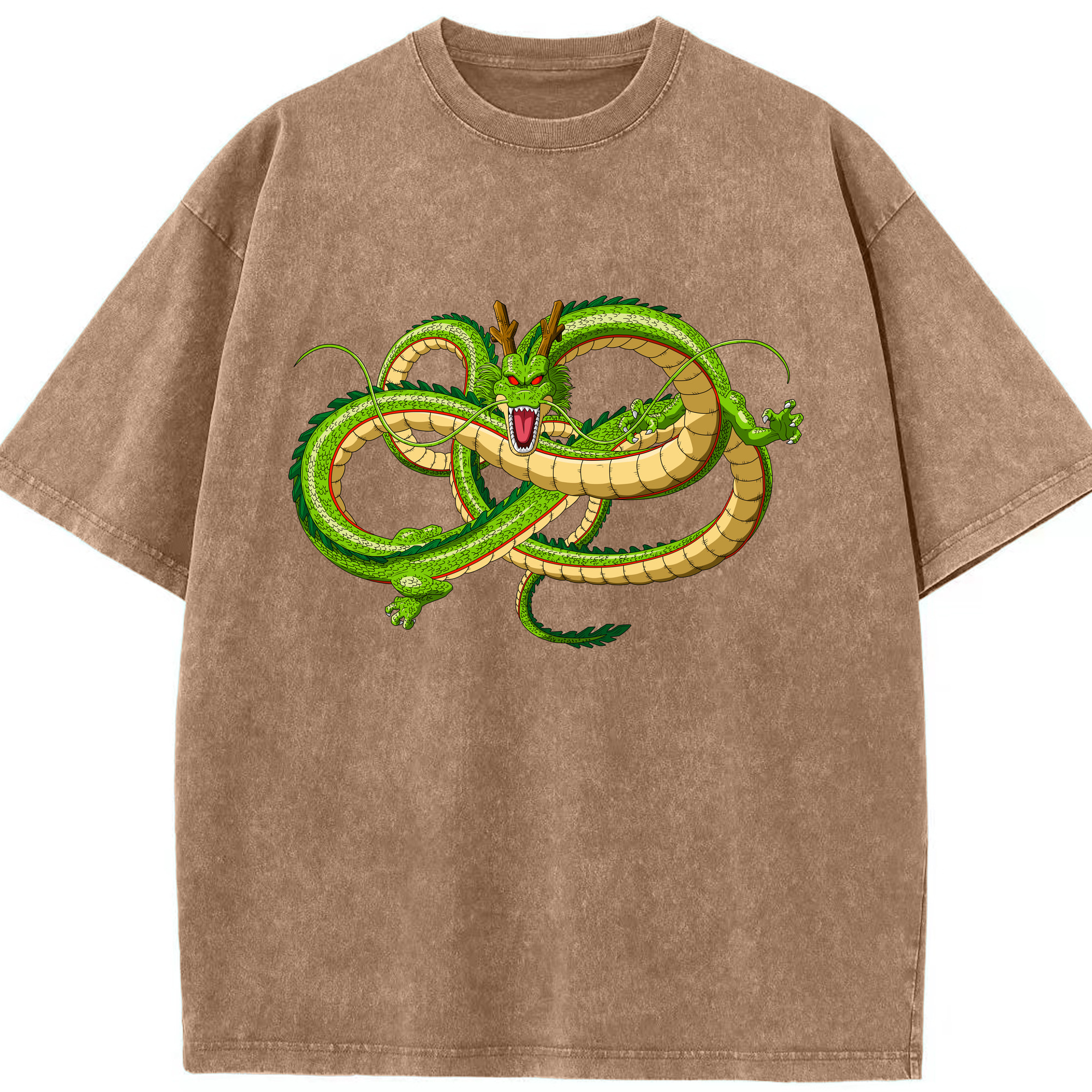 （画像用） ドラゴンボール 神龍 シェンロン DRAGON BALL Shenron 綿100% ヴィンテージ風 半袖Tシャツ（フロントプリント）