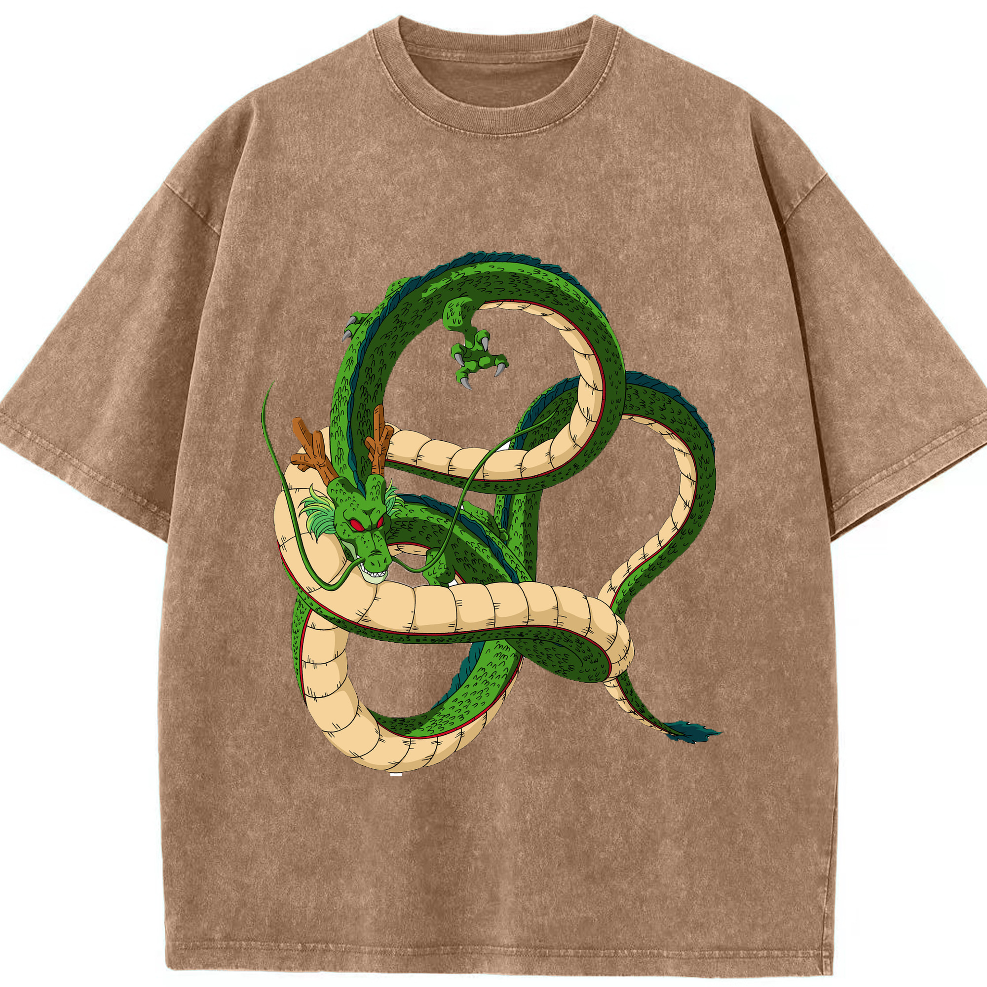 （画像用） ドラゴンボール 神龍 シェンロン DRAGON BALL Shenron 綿100% ヴィンテージ風 半袖Tシャツ（フロントプリント）