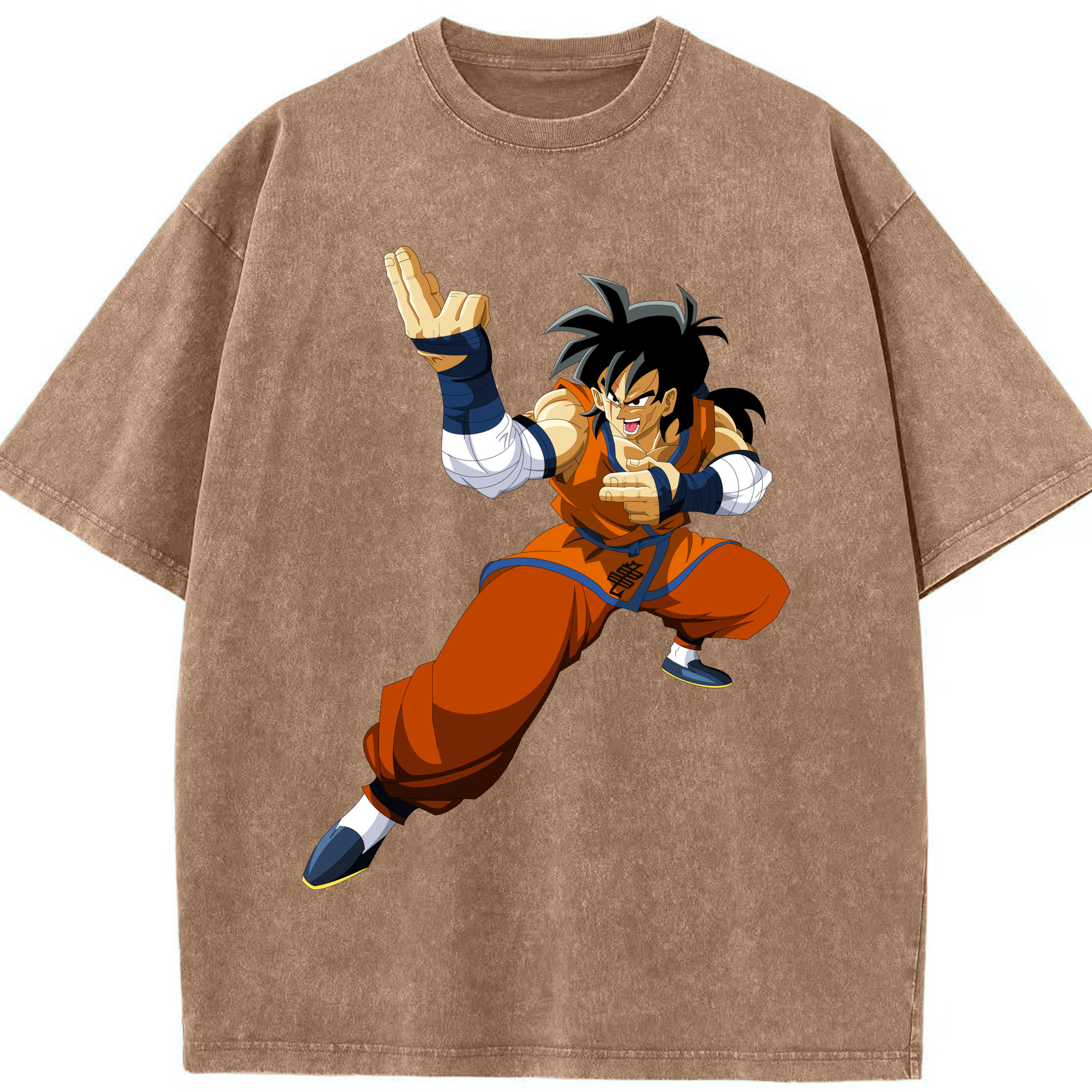 （画像用） ドラゴンボール ヤムチャ DRAGON BALL Yamcha 綿100% ヴィンテージ風 半袖Tシャツ（フロントプリント）
