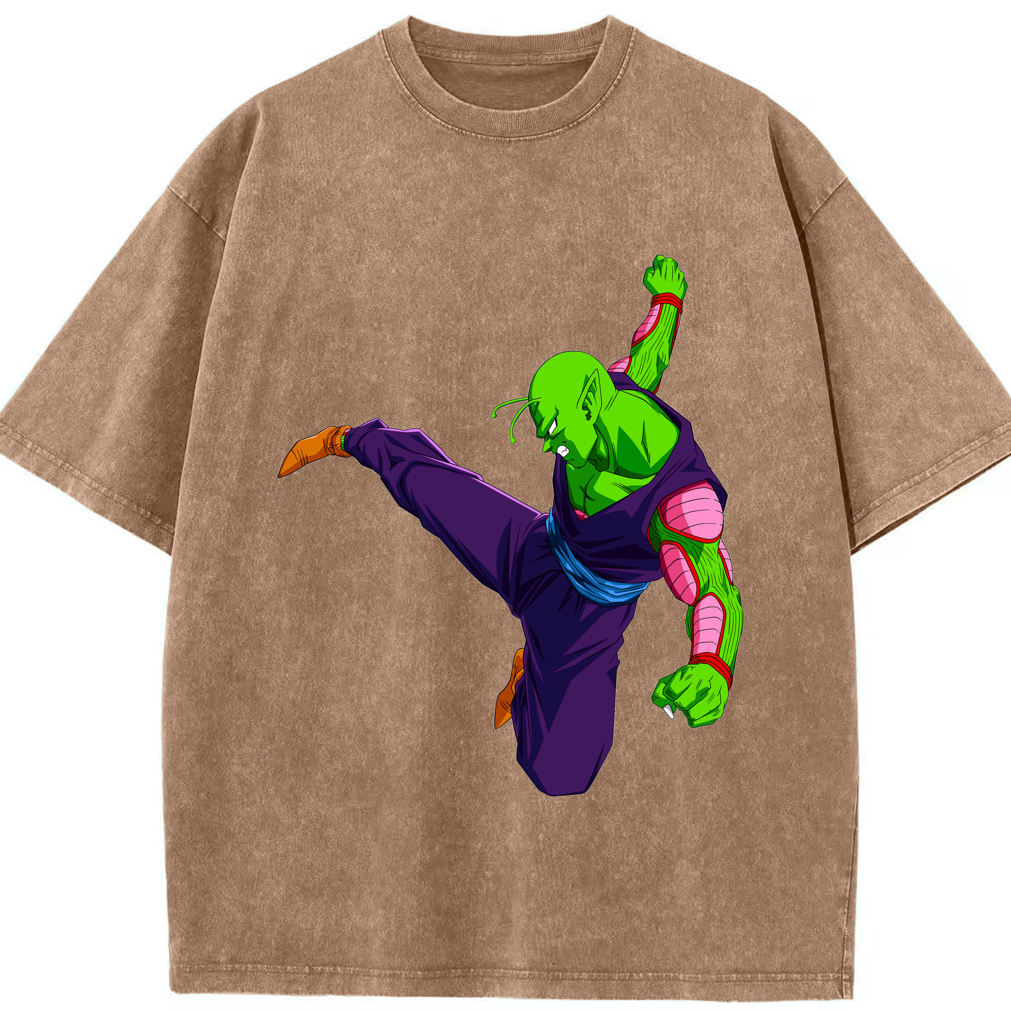 （画像用） ドラゴンボール ピッコロ DRAGON BALL Piccolo 綿100% ヴィンテージ風 半袖Tシャツ（フロントプリント）