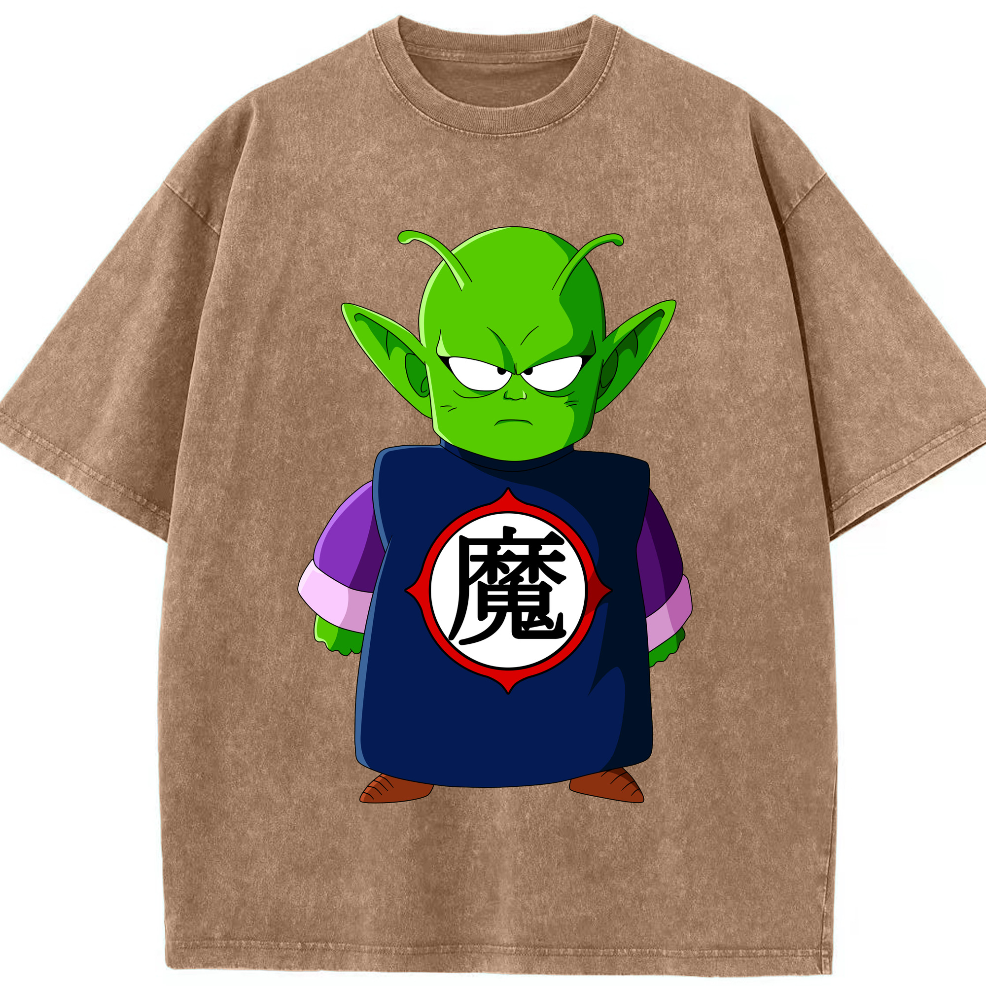 （画像用） ドラゴンボール ピッコロ DRAGON BALL Piccolo 綿100% ヴィンテージ風 半袖Tシャツ（フロントプリント）