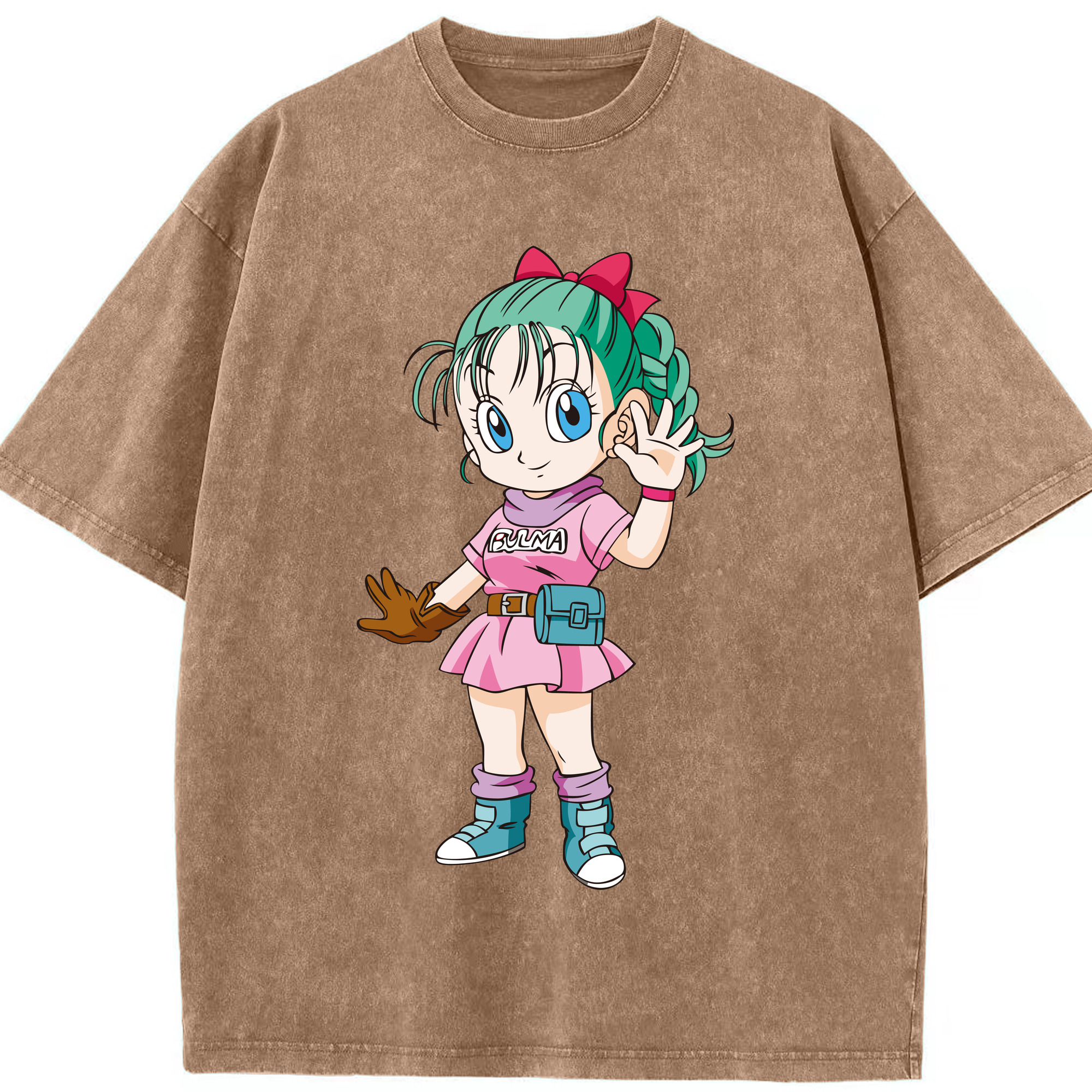 （画像用） ドラゴンボール ブルマ DRAGON BALL Bulma 綿100% ヴィンテージ風 半袖Tシャツ（フロントプリント）