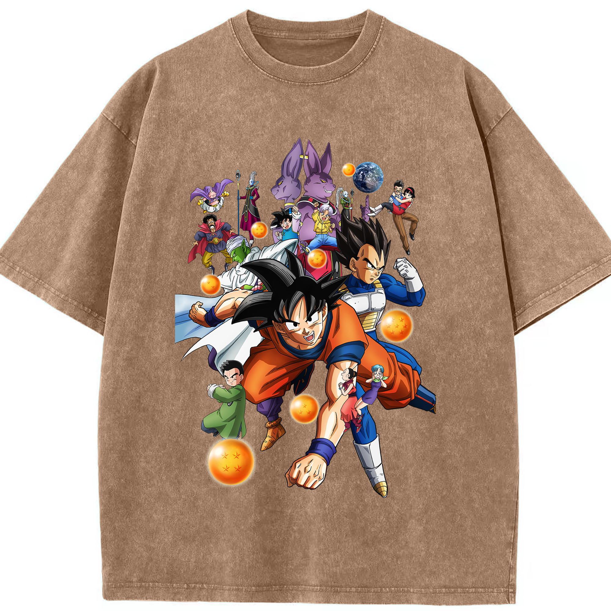 （画像用） ドラゴンボール DRAGON BALL 綿100% ヴィンテージ風 半袖Tシャツ（フロントプリント）