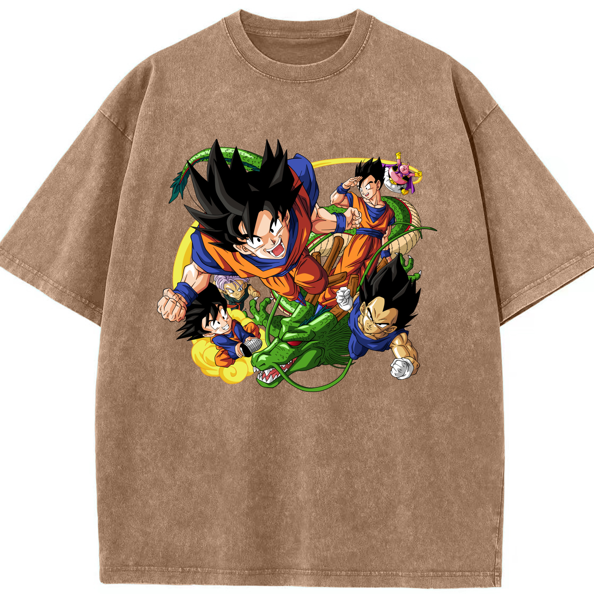 （画像用） ドラゴンボール DRAGON BALL 綿100% ヴィンテージ風 半袖Tシャツ（フロントプリント）