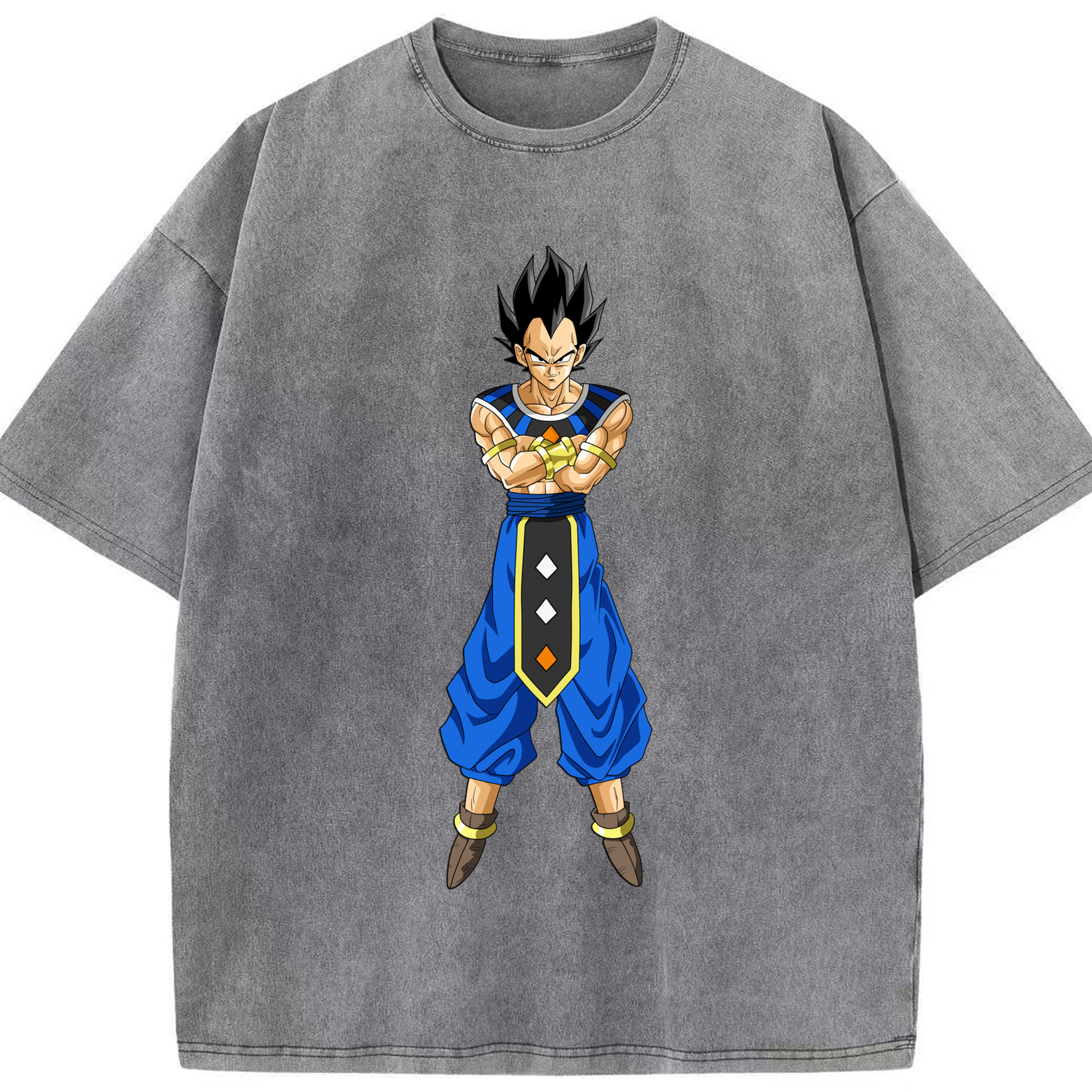 （画像用） ドラゴンボール ベジータ四世（Bejīta Yonsei）DRAGON BALL Vegeta IV 綿100% ヴィンテージ風 半袖Tシャツ（フロントプリント）