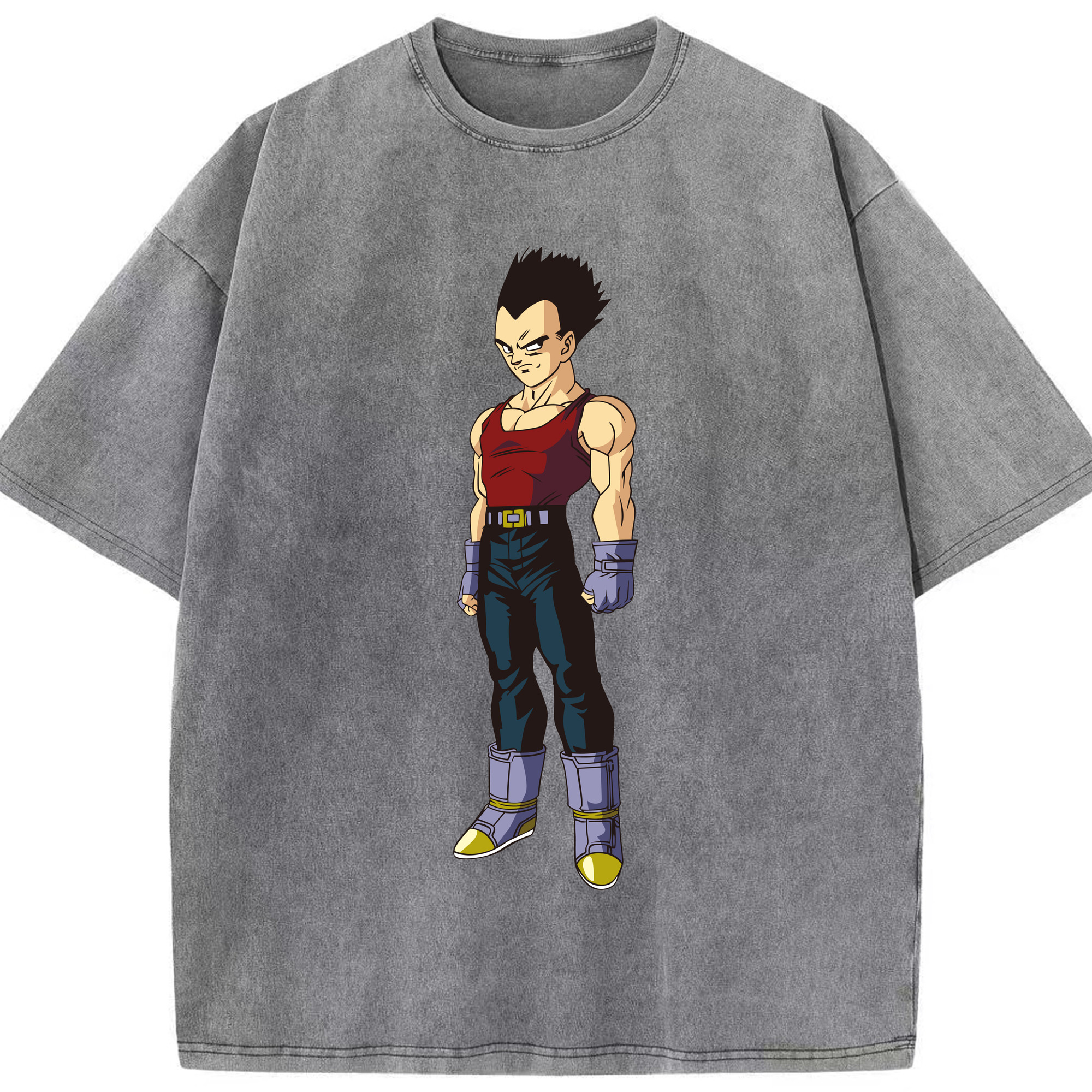 （画像用） ドラゴンボール ベジータ四世（Bejīta Yonsei）DRAGON BALL Vegeta IV 綿100% ヴィンテージ風 半袖Tシャツ（フロントプリント）