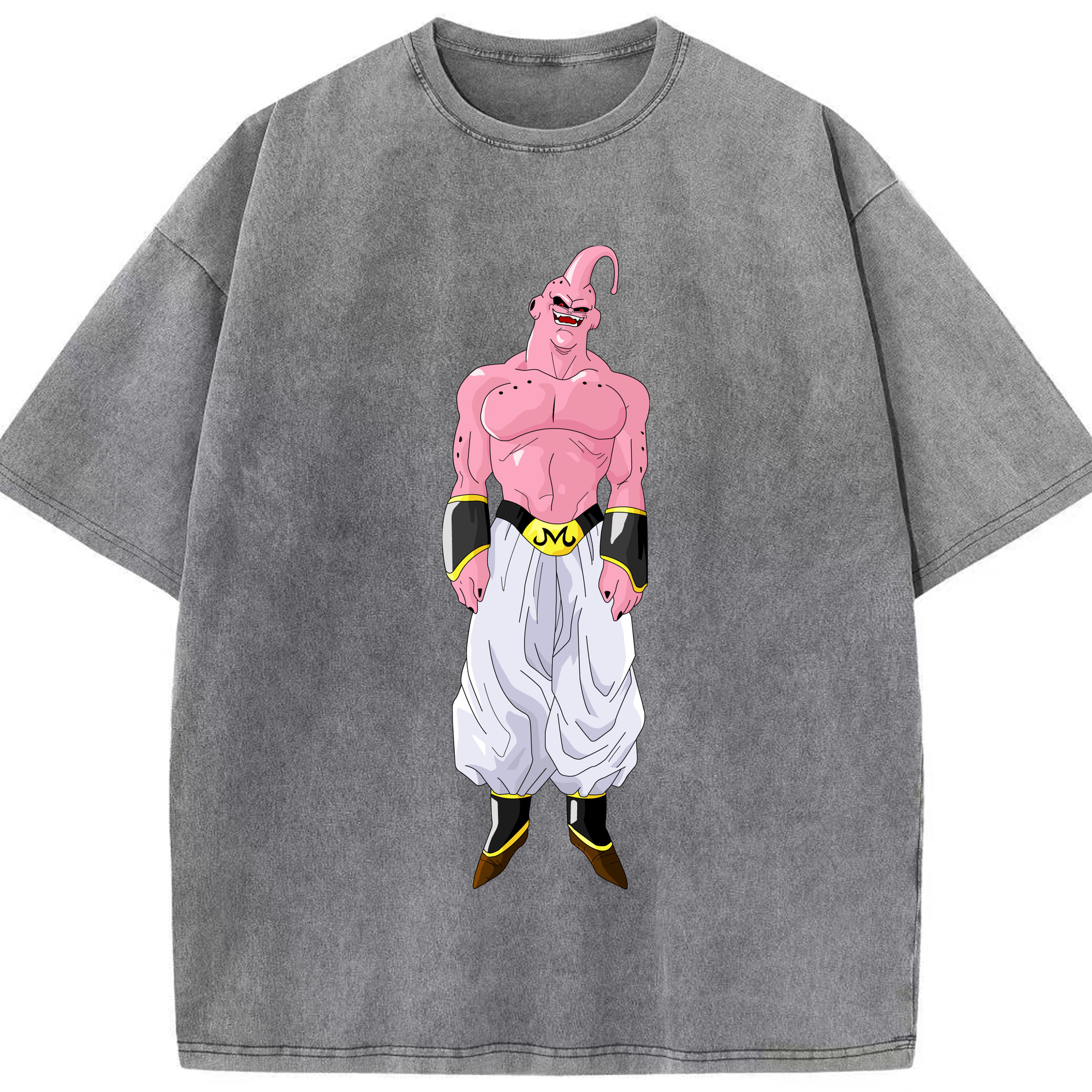 ドラゴンボール 魔人ブウ DRAGON BALL Majin Buu 綿100% ヴィンテージ風 半袖Tシャツ（フロントプリント）