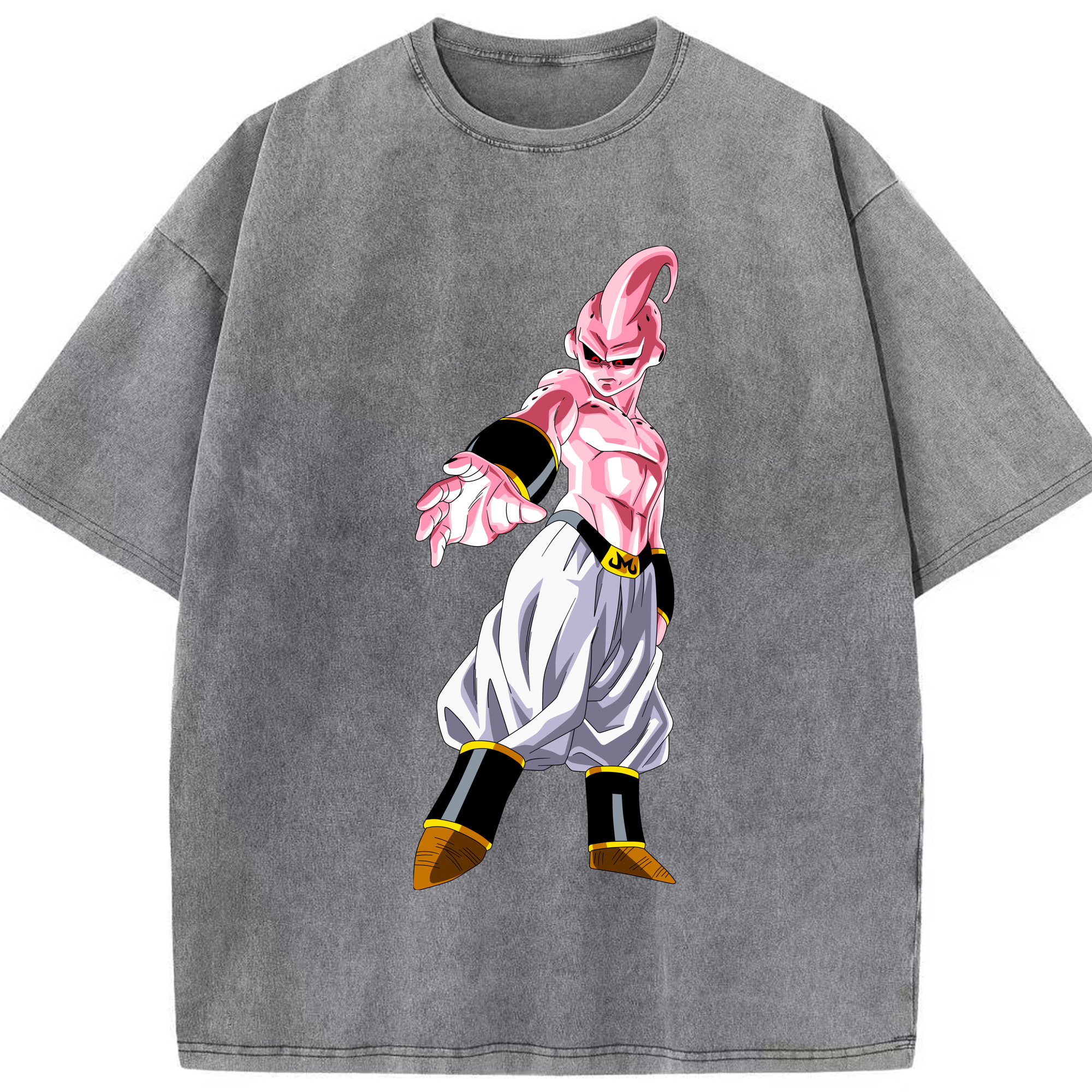 （画像用） ドラゴンボール 魔人ブウ DRAGON BALL Majin Buu 綿100% ヴィンテージ風 半袖Tシャツ（フロントプリント）