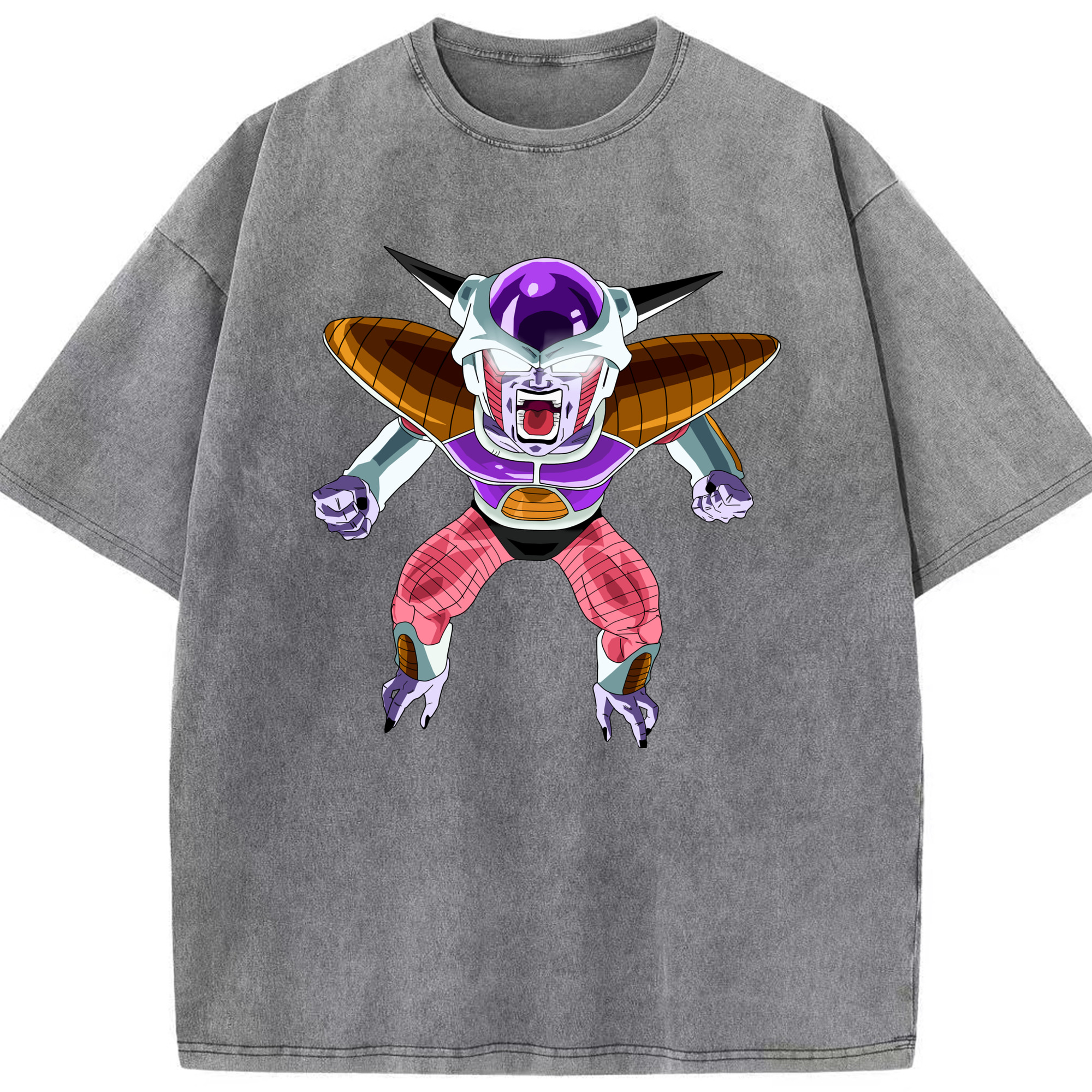 （画像用） ドラゴンボール フリーザ DRAGON BALL Frieza 綿100% ヴィンテージ風 半袖Tシャツ（フロントプリント）
