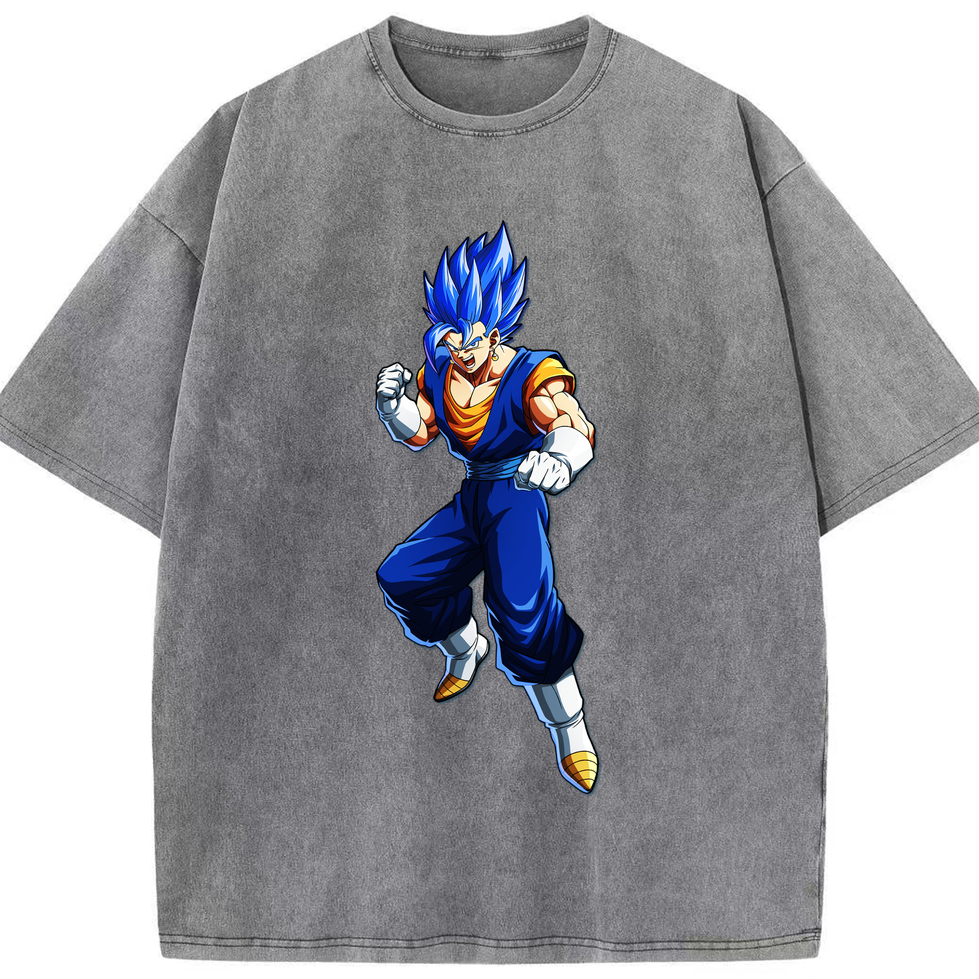 （画像用） ドラゴンボール ベジット DRAGON BALL Vegetto 綿100% ヴィンテージ風 半袖Tシャツ（フロントプリント）