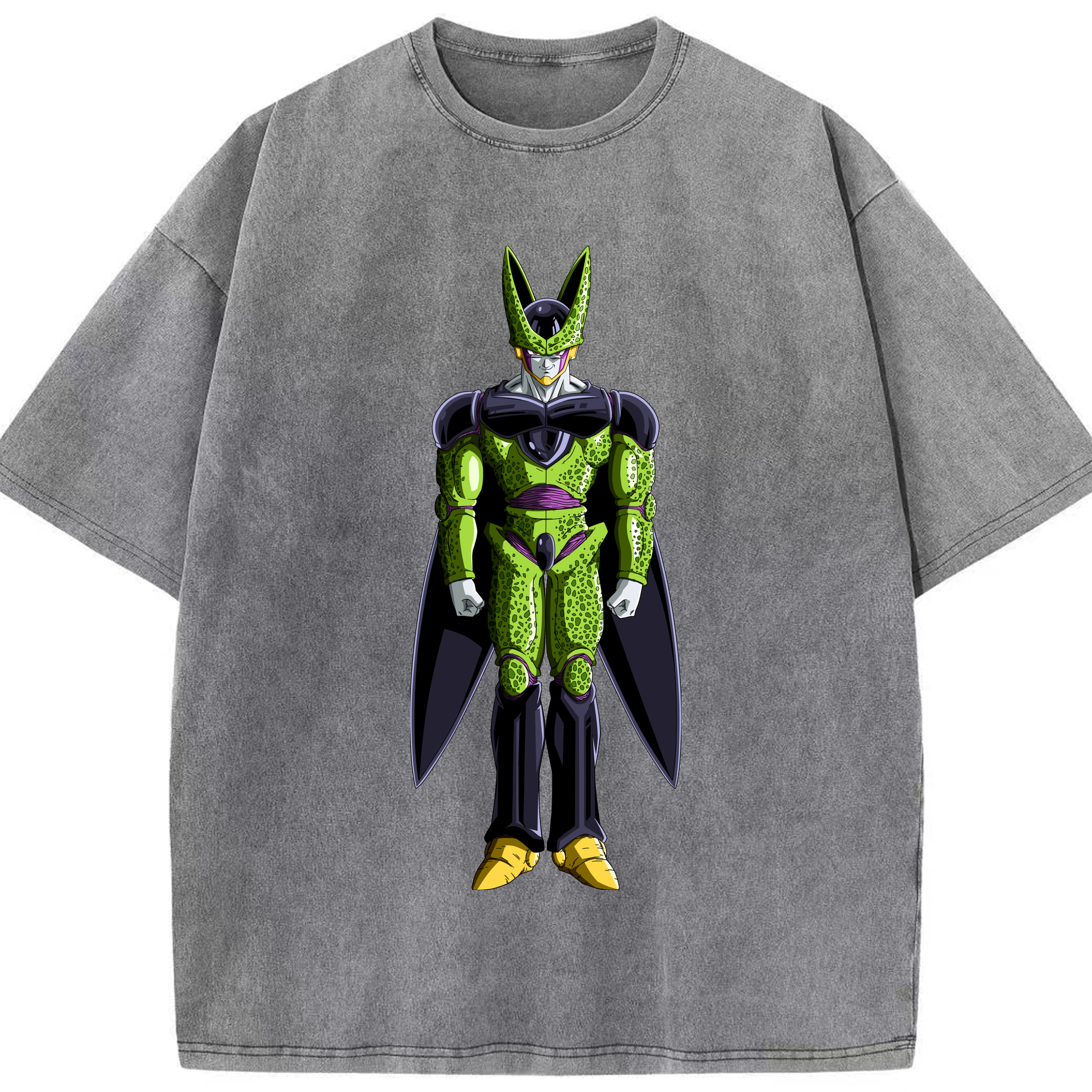 （画像用） ドラゴンボール セル DRAGON BALL Cell 綿100% ヴィンテージ風 半袖Tシャツ（フロントプリント）