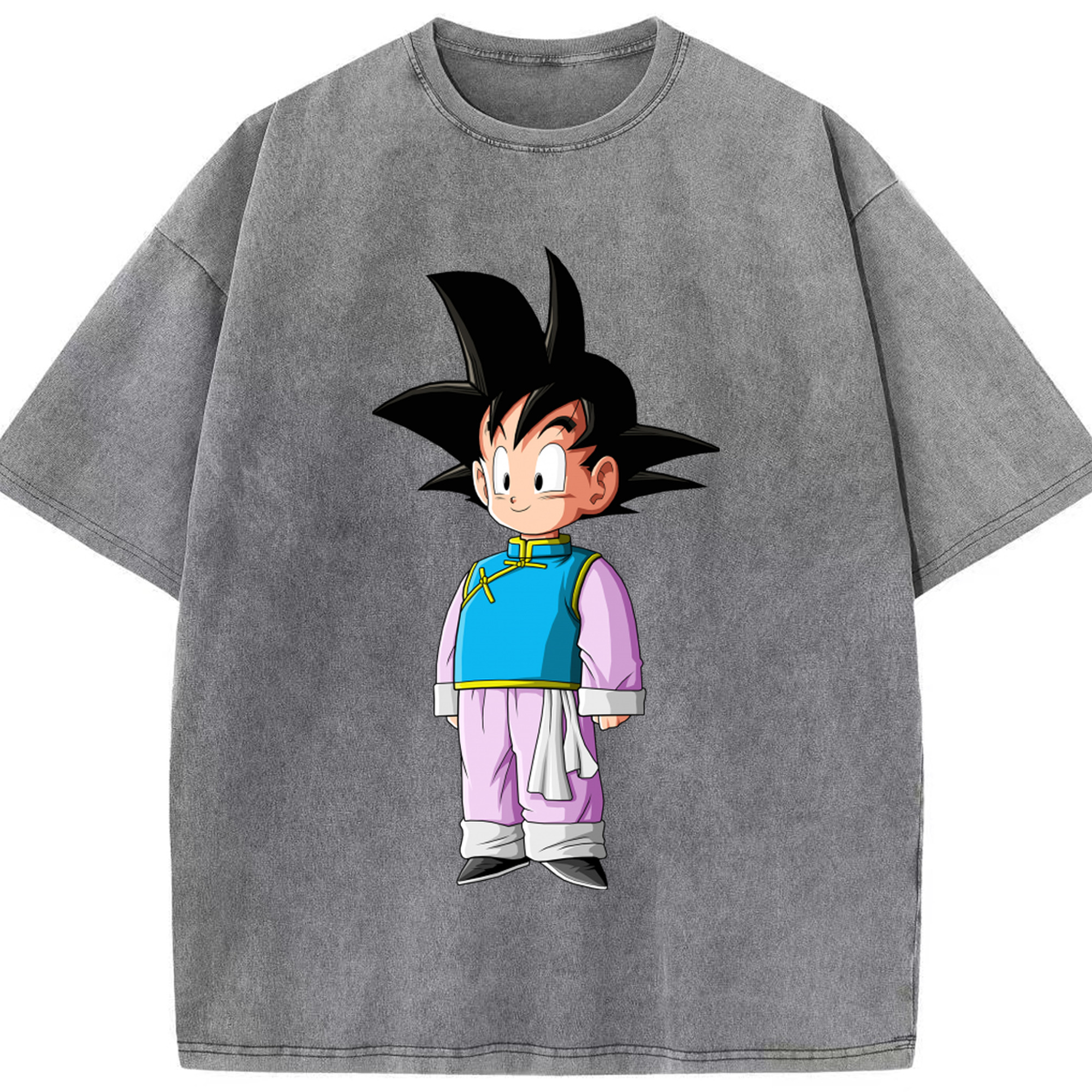 （画像用） ドラゴンボール 孫悟空（そん ごくう）Son Goku カカロット DRAGON BALL Kakarotto 綿100% ヴィンテージ風 半袖Tシャツ（フロントプリント）