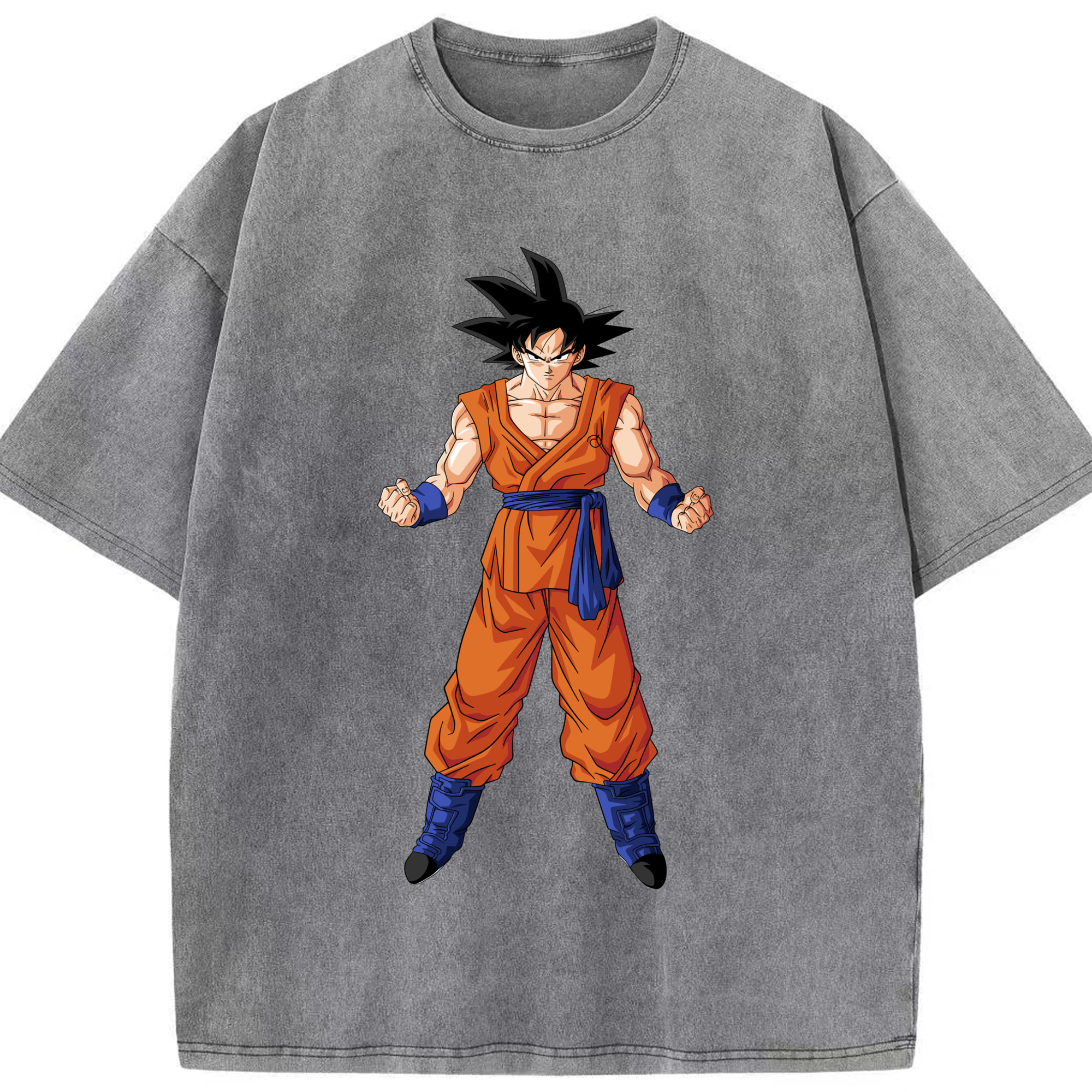 （画像用） ドラゴンボール 孫悟空（そん ごくう）Son Goku カカロット DRAGON BALL Kakarotto 綿100% ヴィンテージ風 半袖Tシャツ（フロントプリント）