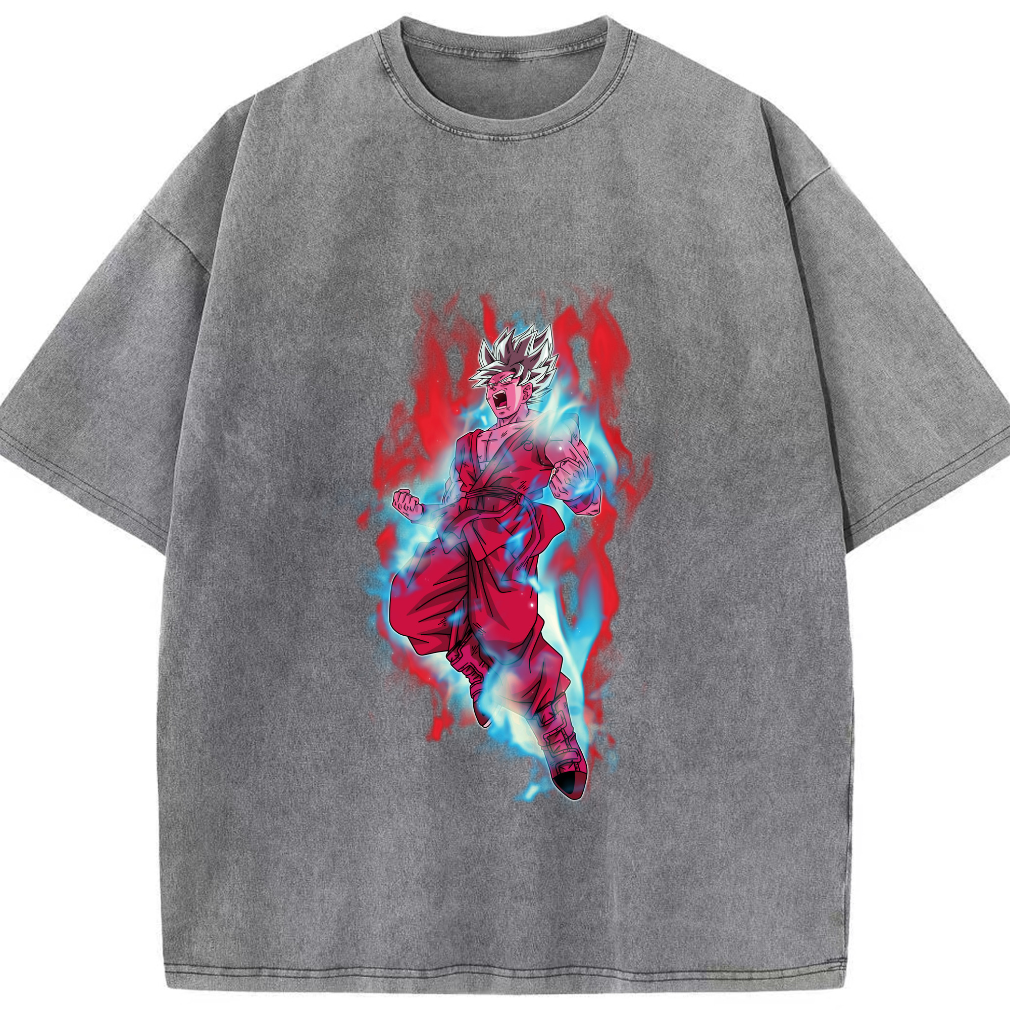 （画像用） ドラゴンボール 孫悟空（そん ごくう）Son Goku カカロット DRAGON BALL Kakarotto 綿100% ヴィンテージ風 半袖Tシャツ（フロントプリント）