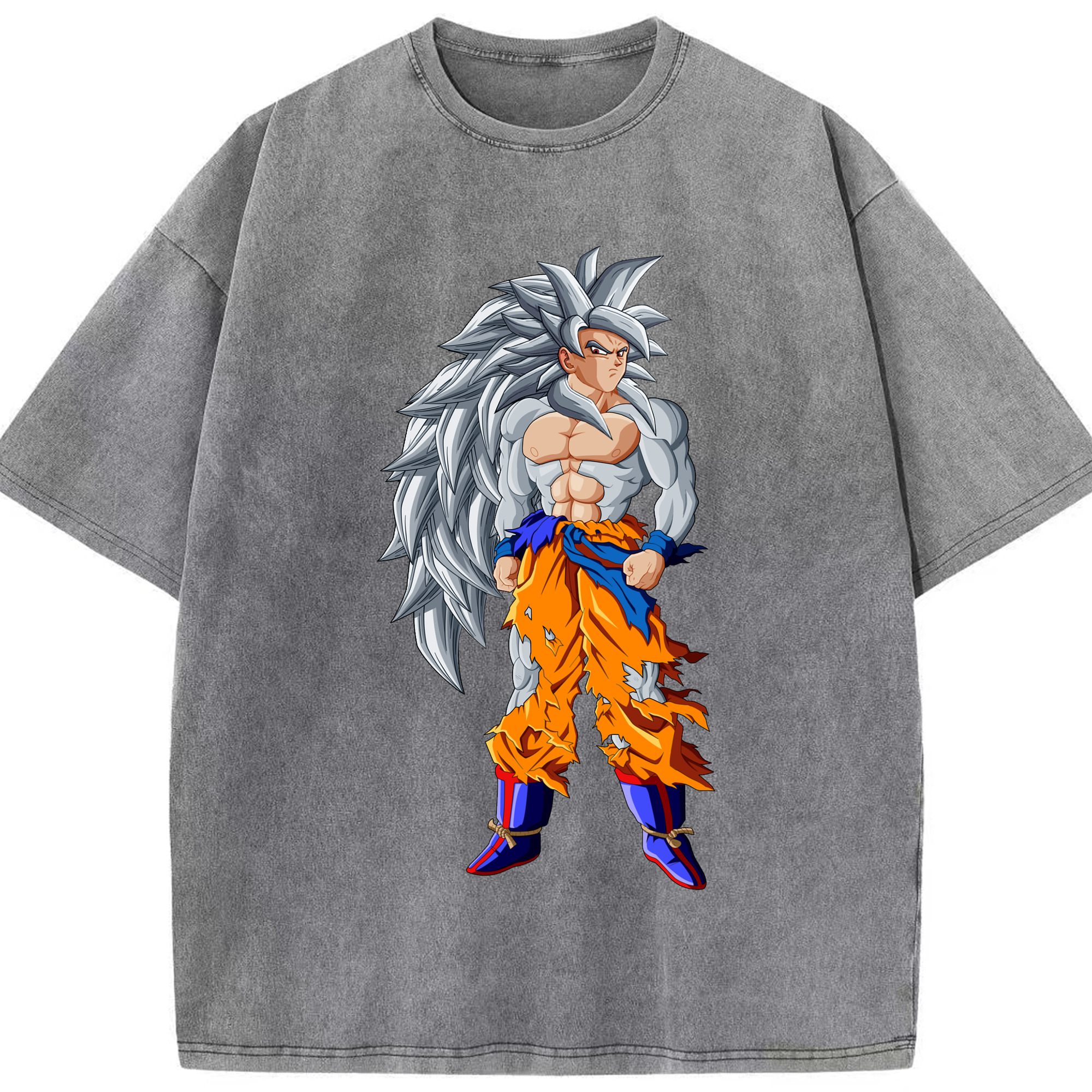 （画像用） ドラゴンボール 孫悟空（そん ごくう）Son Goku カカロット DRAGON BALL Kakarotto 綿100% ヴィンテージ風 半袖Tシャツ（フロントプリント）