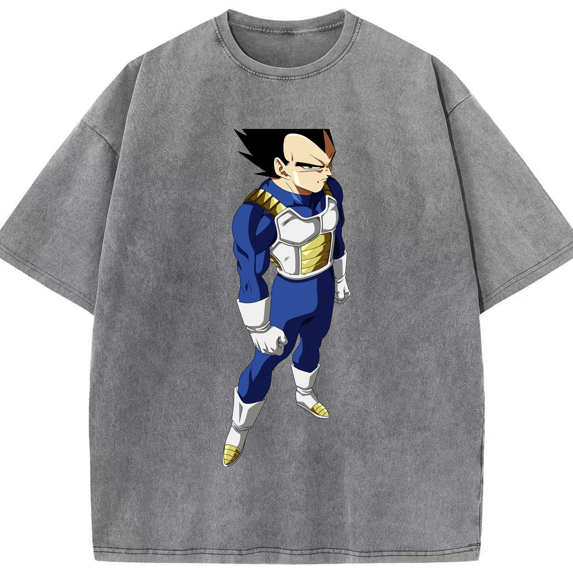 （画像用） ドラゴンボール ベジータ四世（Bejīta Yonsei）DRAGON BALL Vegeta IV 綿100% ヴィンテージ風 半袖Tシャツ（フロントプリント）
