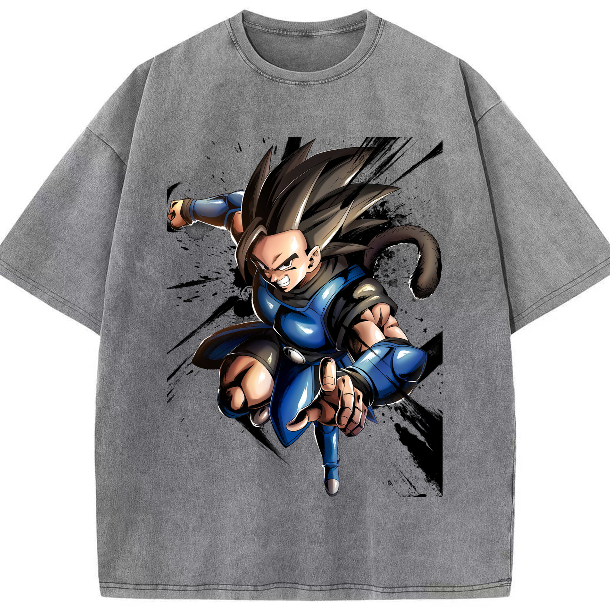 （画像用） ドラゴンボール ベジータ四世（Bejīta Yonsei）DRAGON BALL Vegeta IV 綿100% ヴィンテージ風 半袖Tシャツ（フロントプリント）