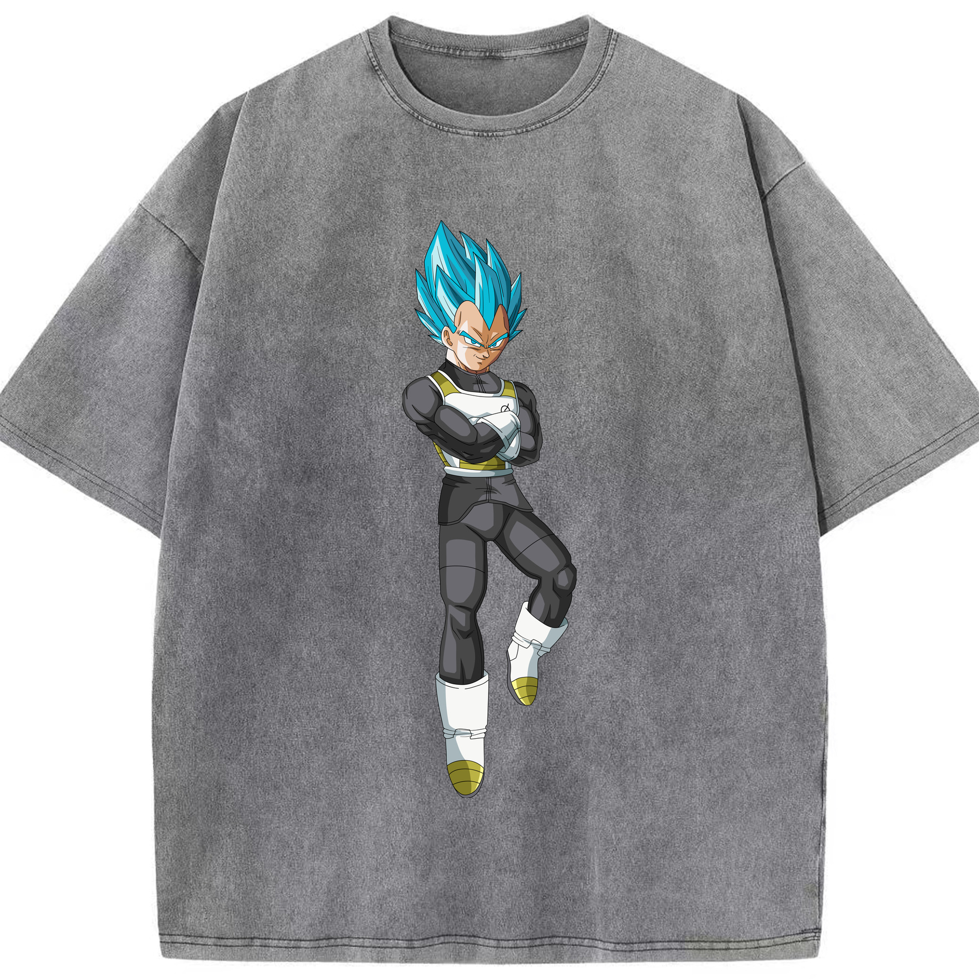 （画像用） ドラゴンボール ベジータ四世（Bejīta Yonsei）DRAGON BALL Vegeta IV 綿100% ヴィンテージ風 半袖Tシャツ（フロントプリント）
