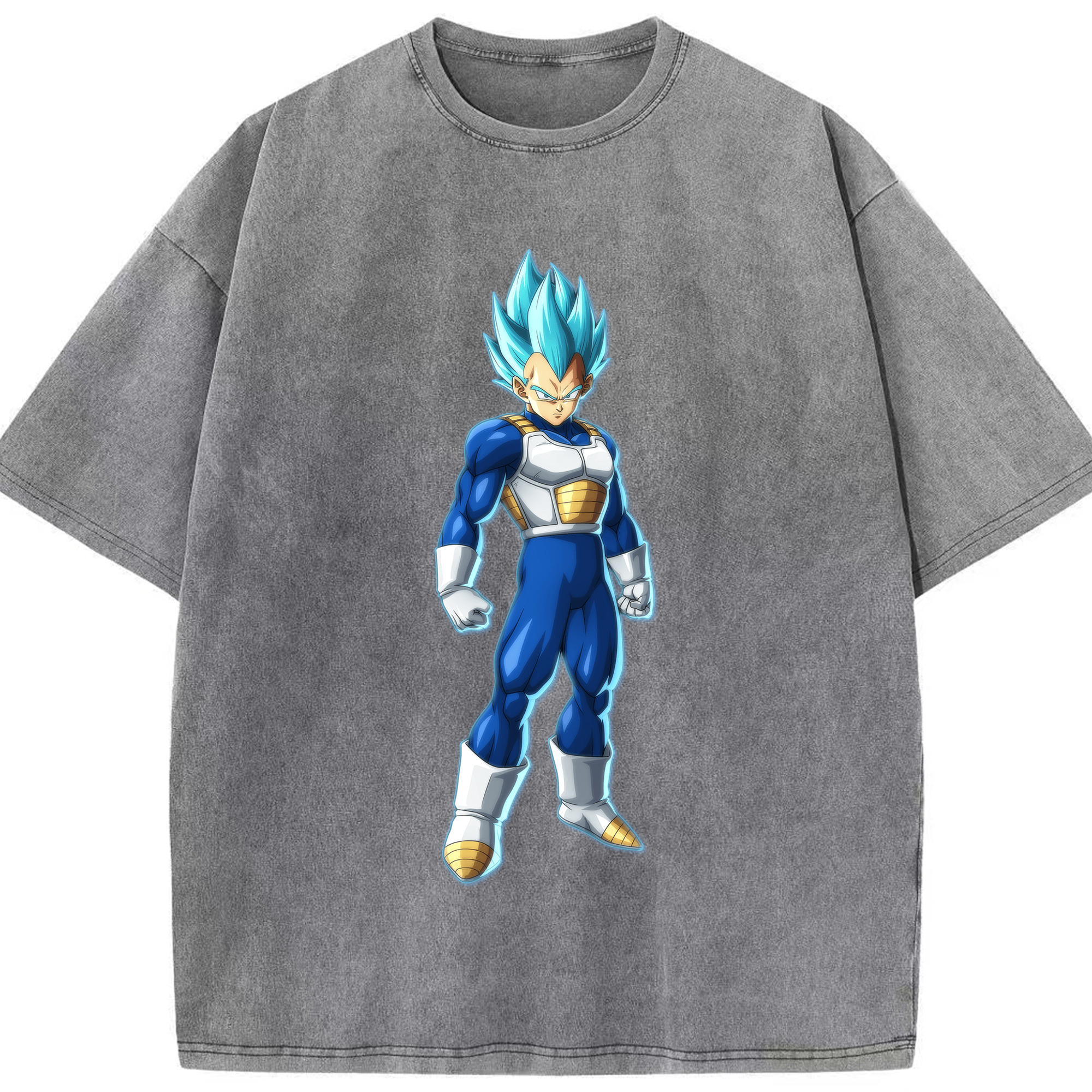 （画像用） ドラゴンボール ベジータ四世（Bejīta Yonsei）DRAGON BALL Vegeta IV 綿100% ヴィンテージ風 半袖Tシャツ（フロントプリント）