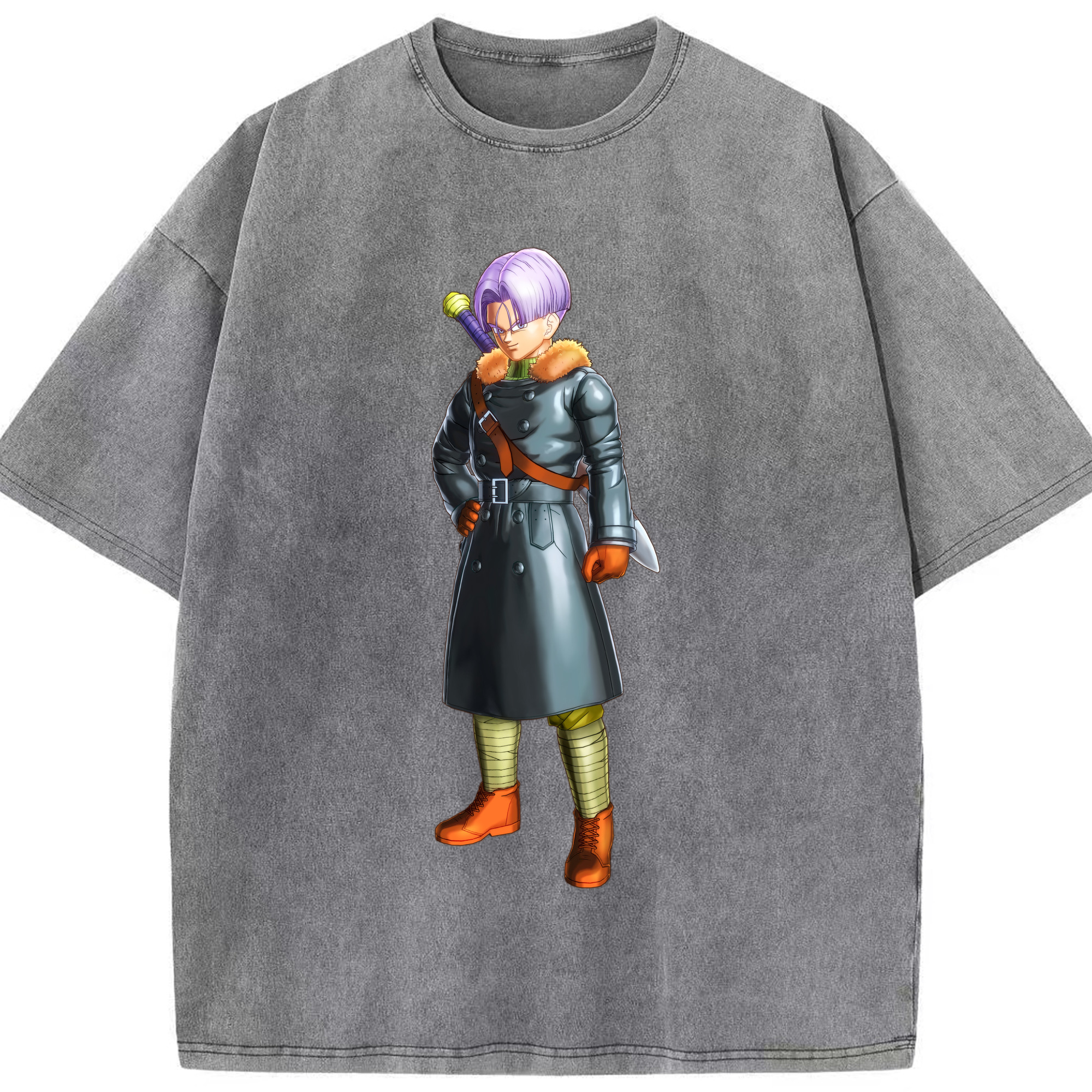 （画像用） ドラゴンボール トランクス（Torankusu）DRAGON BALL Trunks 綿100% ヴィンテージ風 半袖Tシャツ（フロントプリント）