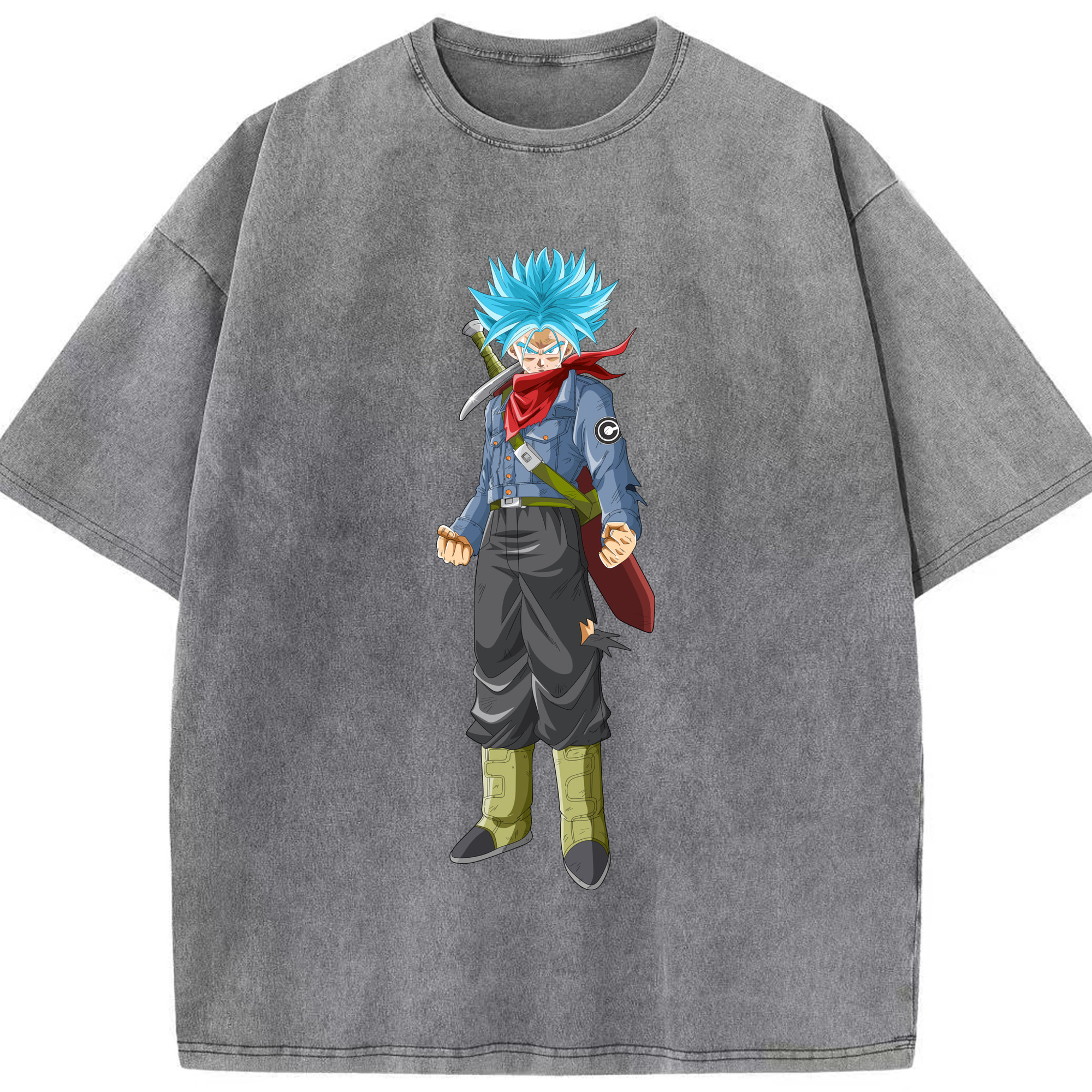 （画像用） ドラゴンボール トランクス（Torankusu）DRAGON BALL Trunks 綿100% ヴィンテージ風 半袖Tシャツ（フロントプリント）