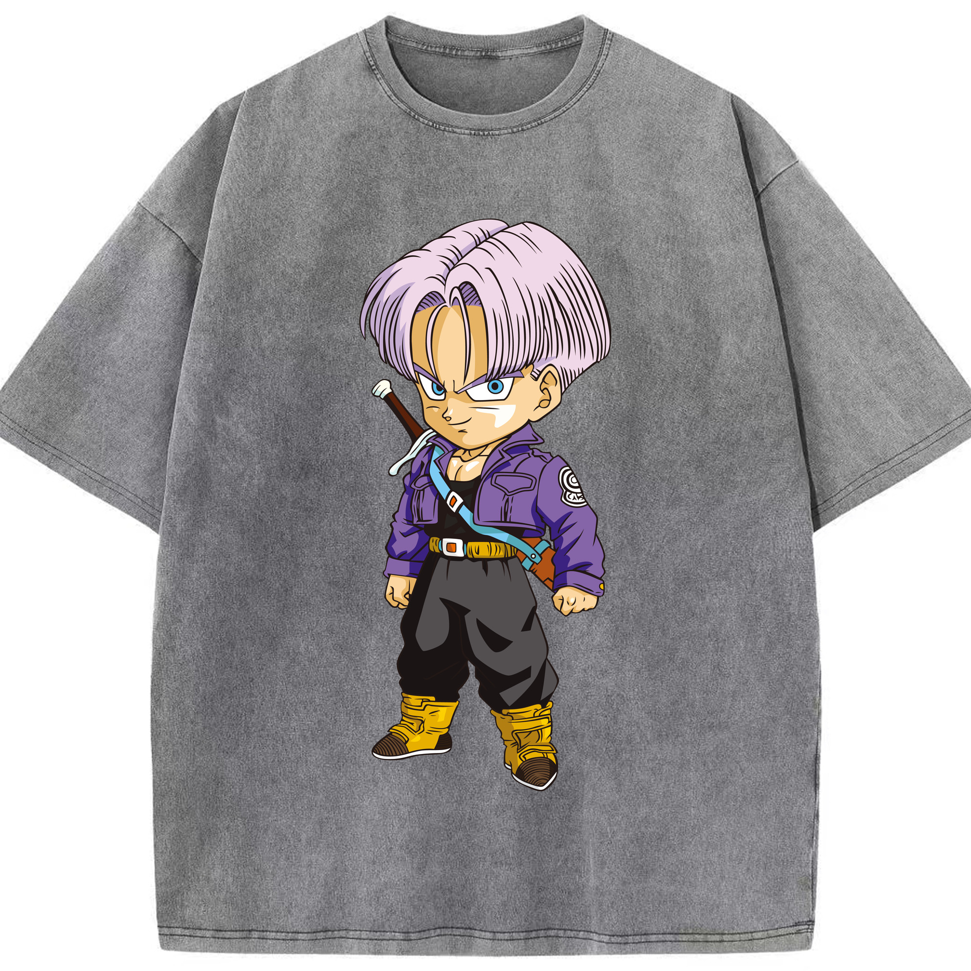 （画像用） ドラゴンボール トランクス（Torankusu）DRAGON BALL Trunks 綿100% ヴィンテージ風 半袖Tシャツ（フロントプリント）