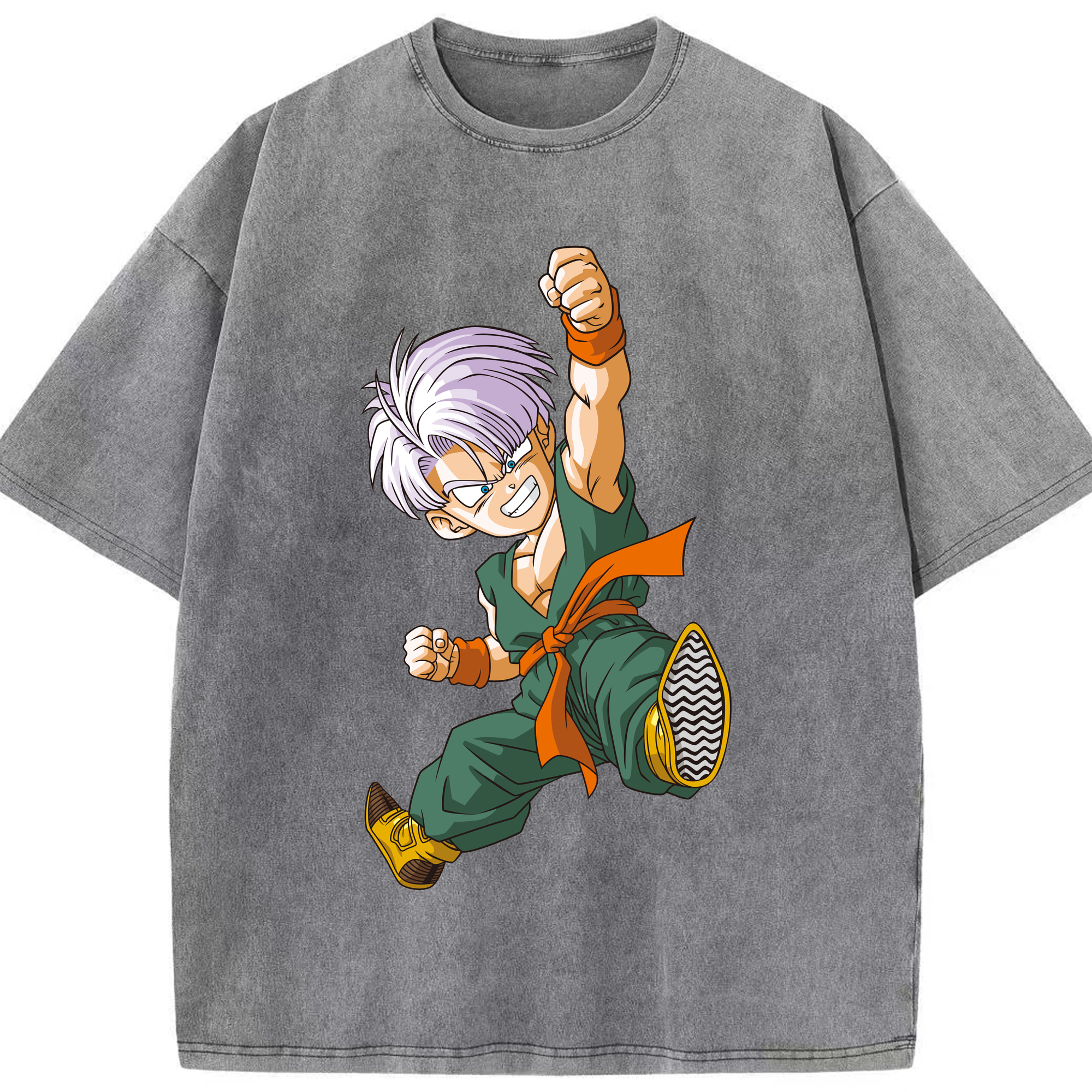 （画像用） ドラゴンボール トランクス（Torankusu）DRAGON BALL Trunks 綿100% ヴィンテージ風 半袖Tシャツ（フロントプリント）