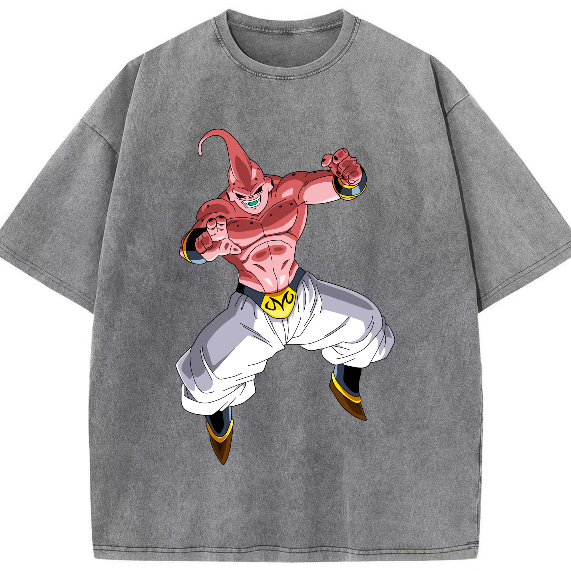 ドラゴンボール 魔人ブウ DRAGON BALL Majin Buu 綿100% ヴィンテージ風 半袖Tシャツ（フロントプリント）