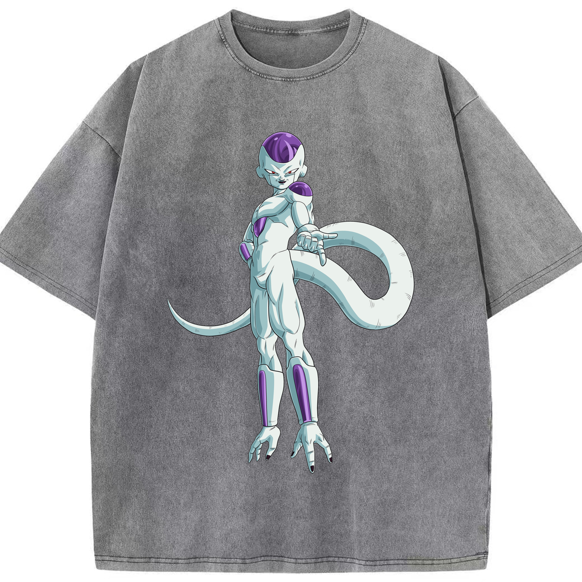 （画像用） ドラゴンボール フリーザ DRAGON BALL Frieza 綿100% ヴィンテージ風 半袖Tシャツ（フロントプリント）
