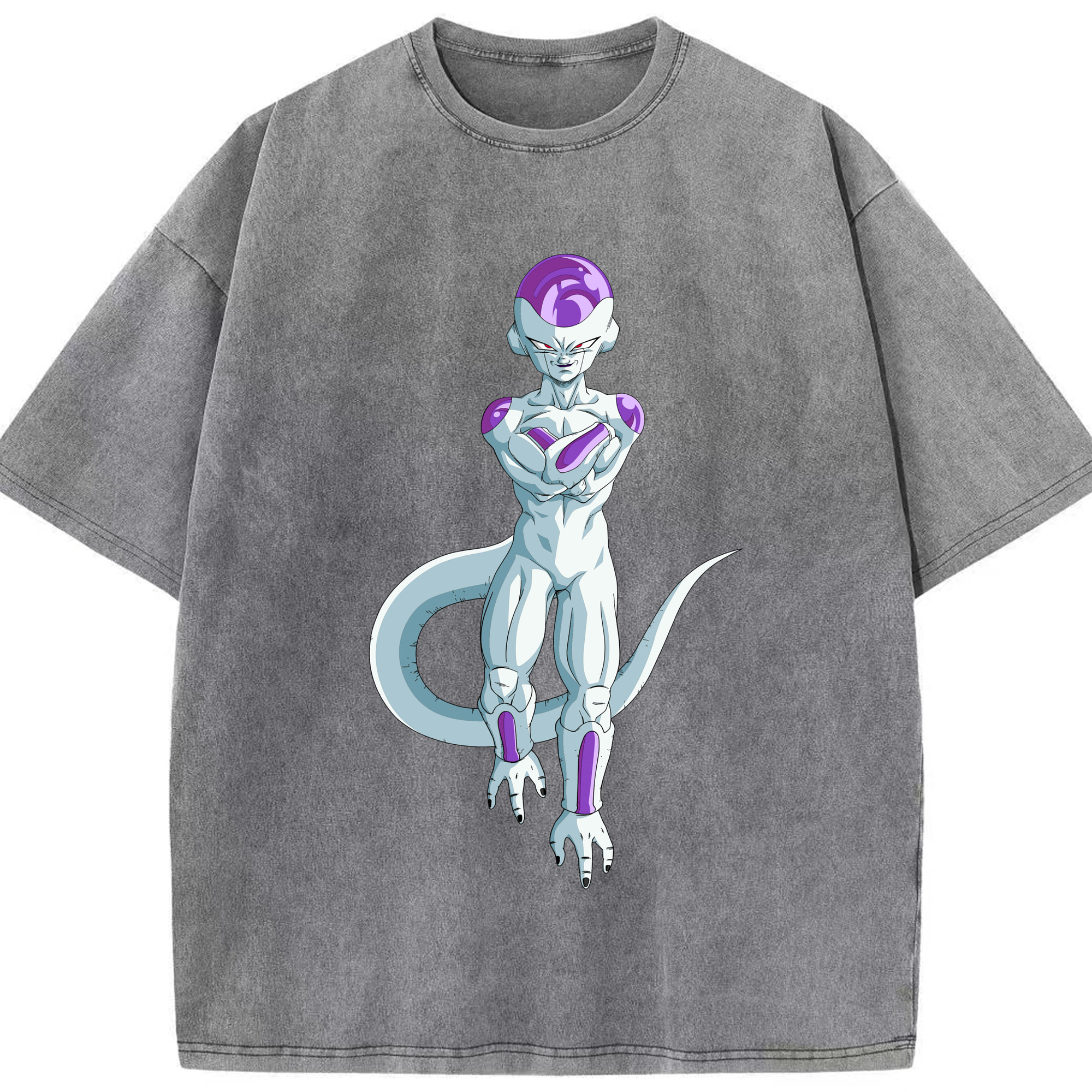 （画像用） ドラゴンボール フリーザ DRAGON BALL Frieza 綿100% ヴィンテージ風 半袖Tシャツ（フロントプリント）